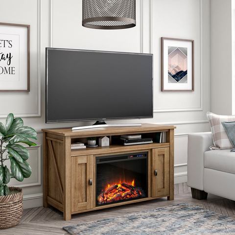 Home affaire Tv-meubel Allemond 1 verstelbare plank achter elke deur, breedte 121 cm, hoogte 74,5 cm