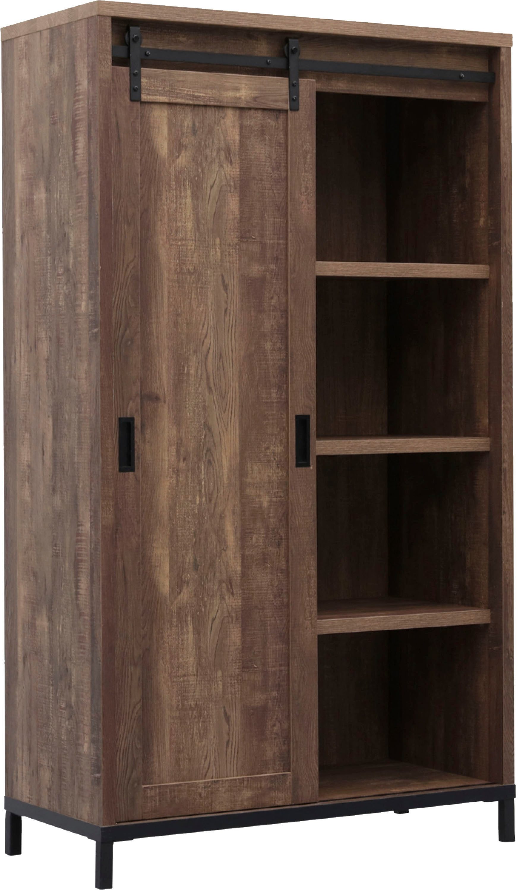 OTTO OMG Design Multifunctionele kast Stanley woonkamer kast met schuifdeur, hoogte 170 cm multifunctionele kasten bruin