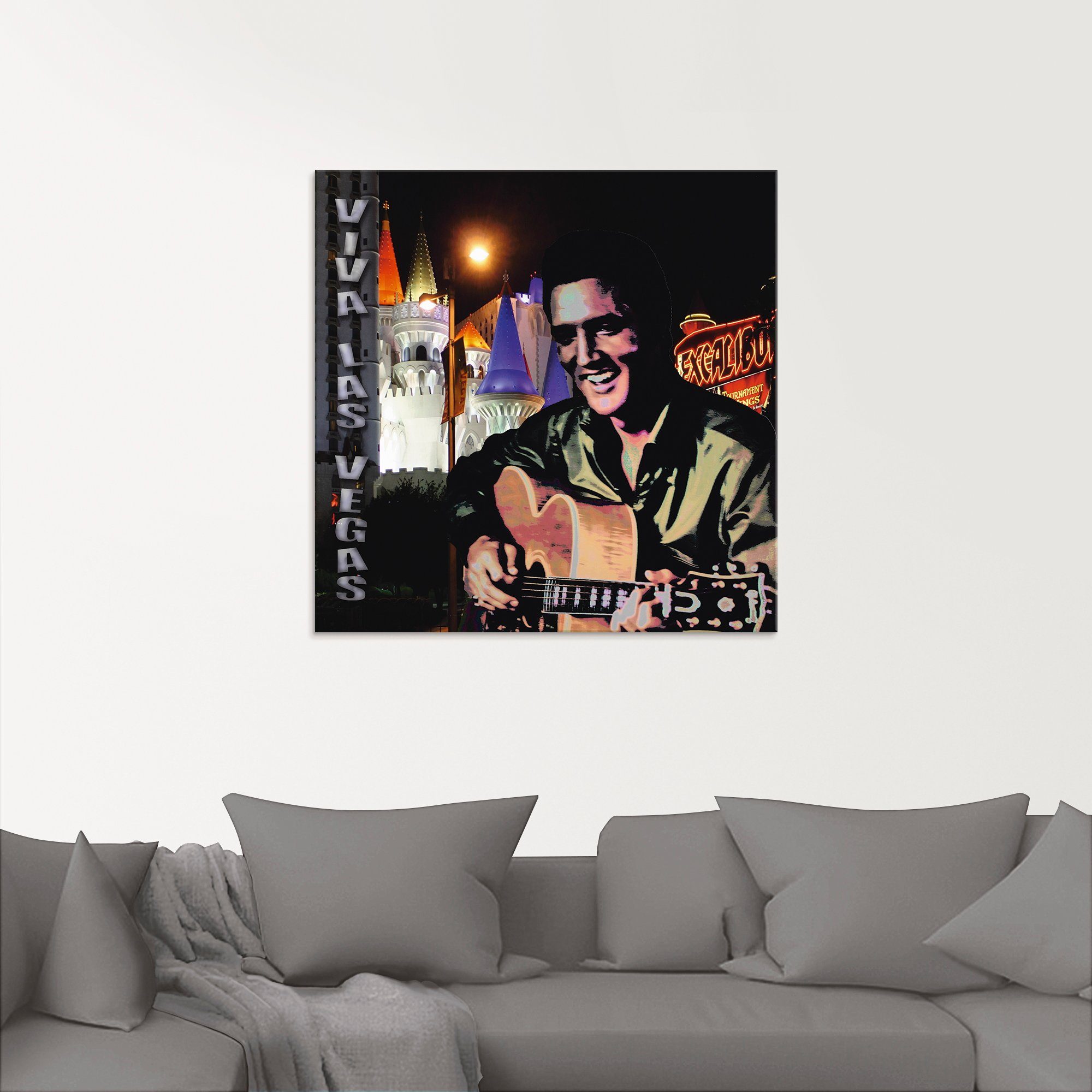Artland Print op glas Elvis Presley in verschillende maten
