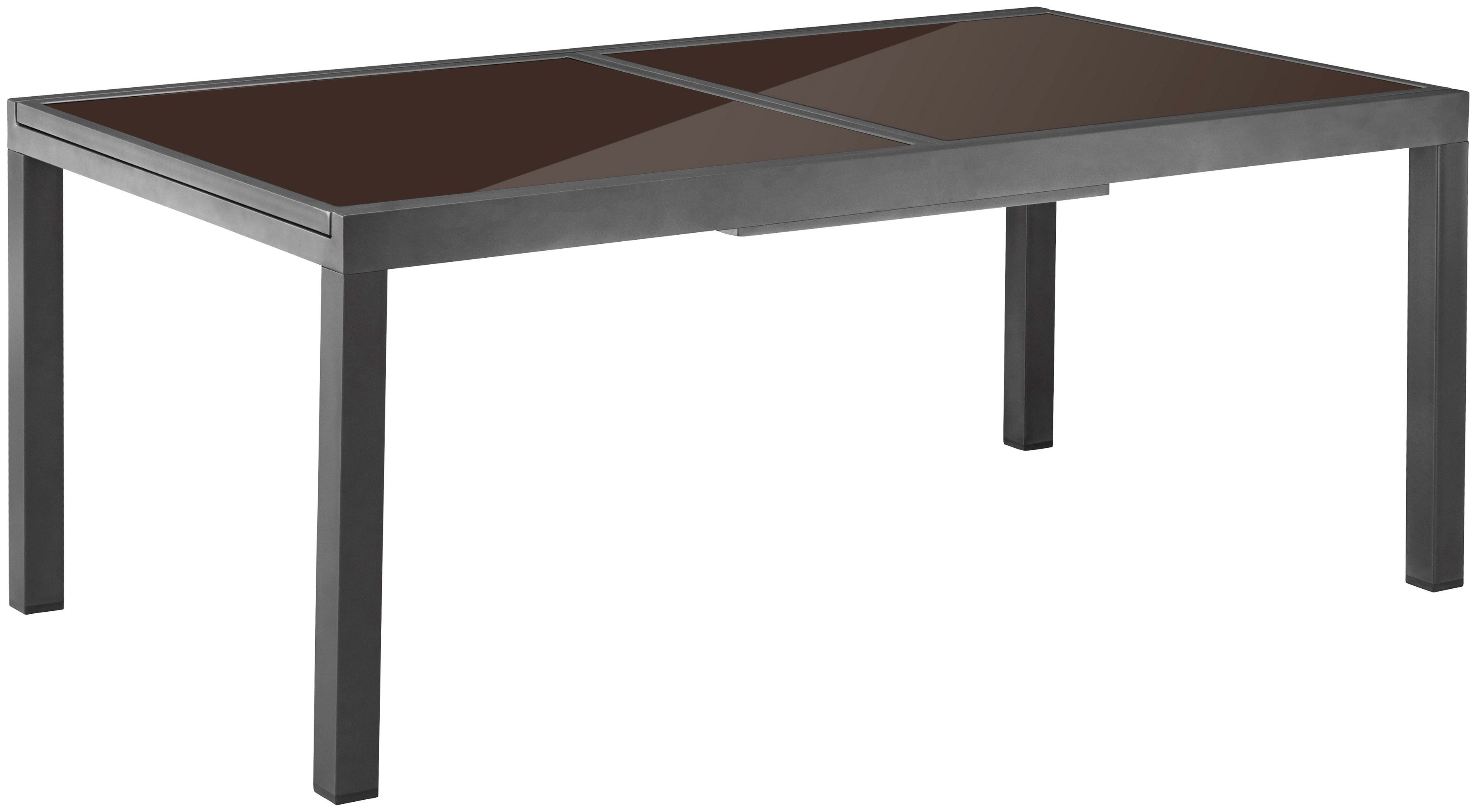 MERXX Tuin-eethoek Amalfi, TOPSELLER! gepoedercoat aluminium, 100% polyester, geschikt voor 8 personen (9-delig)