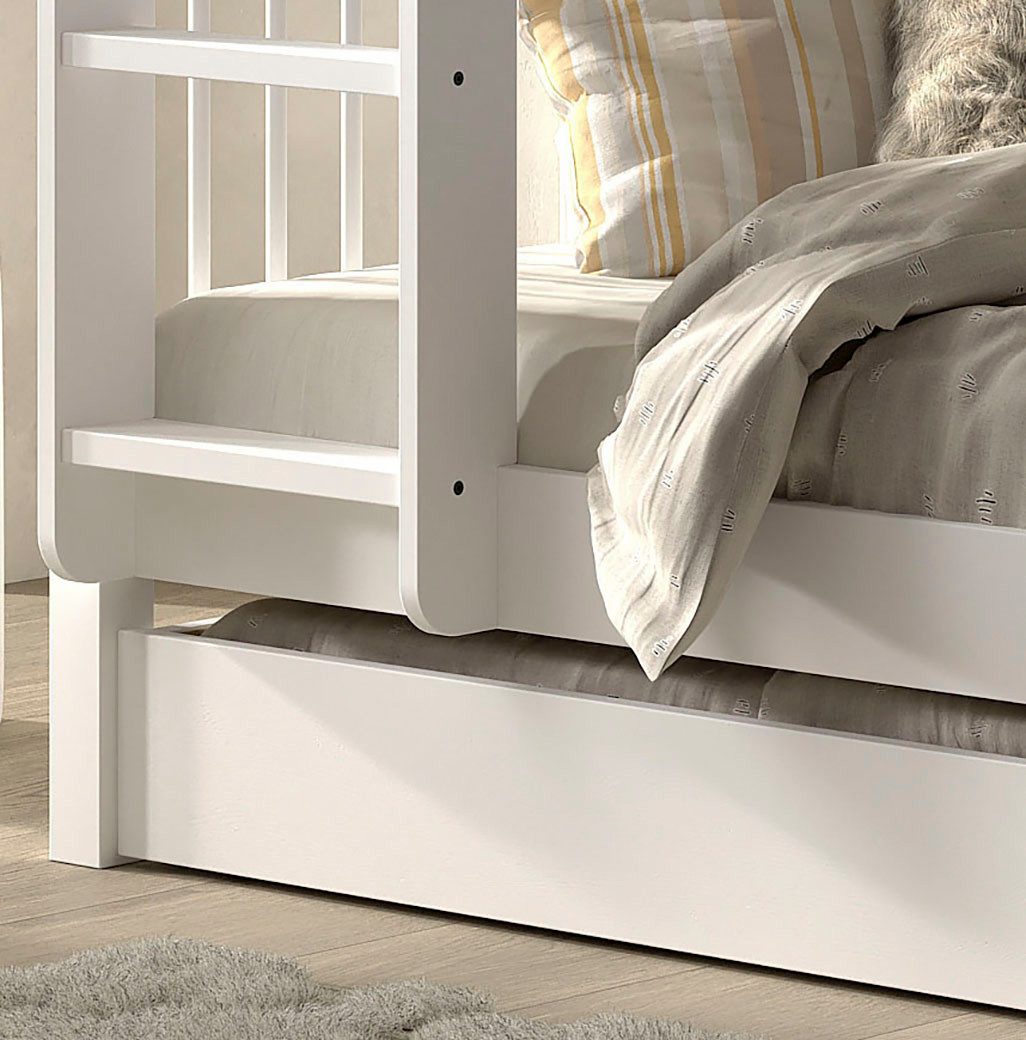 Home affaire Stapelbed met 90x200 cm lf, lattenbodems, ladder, optioneel met bedlade, wit