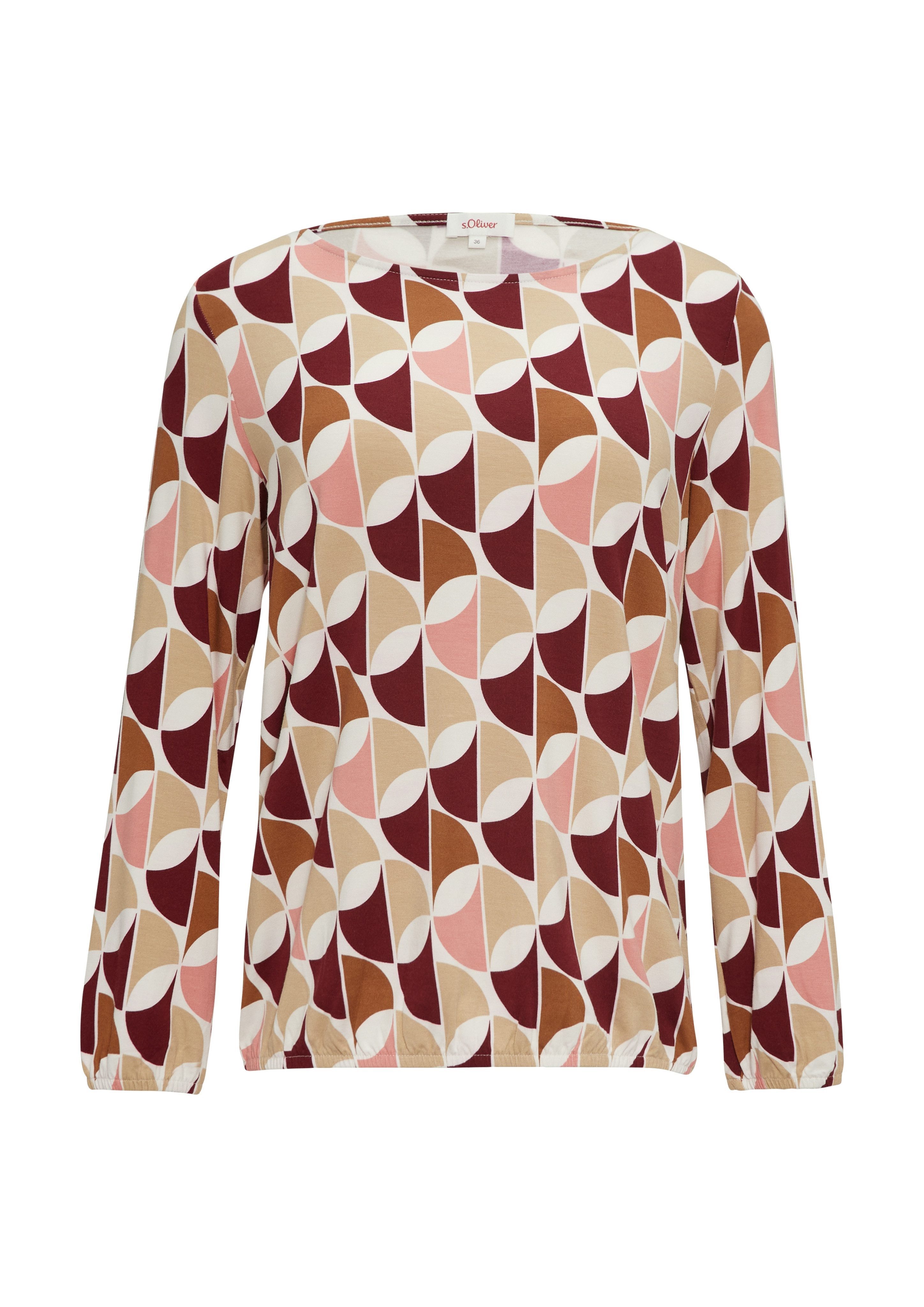 s.Oliver Shirt met lange mouwen met elastische taille