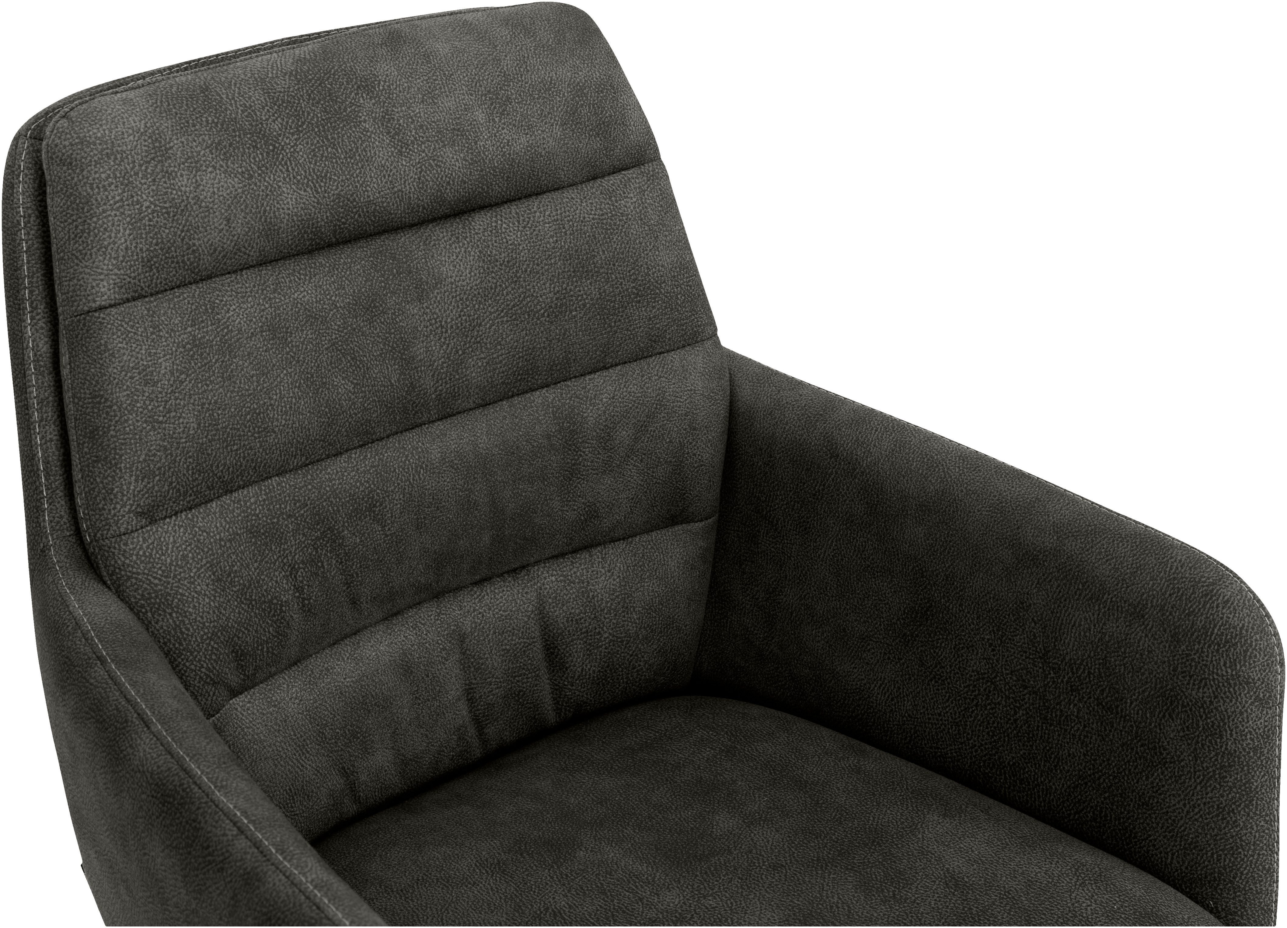 OMG Design Stoel met armleuningen Bailey Schalenstoel, eetkamerstoel, onderhoudsvriendelijke bekleding