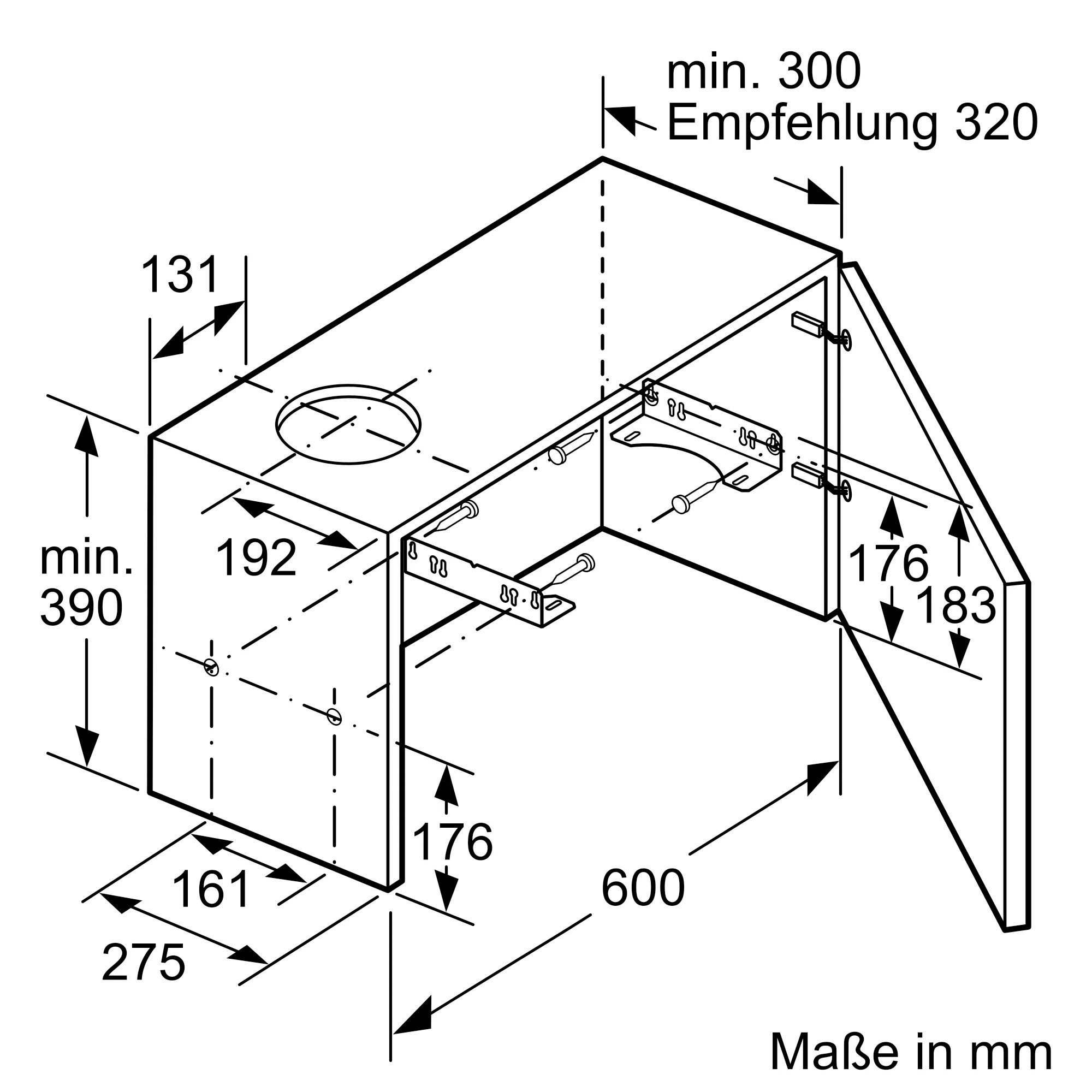 Constructa Vlakscherm-afzuigkap CD30637 (1 stuk)