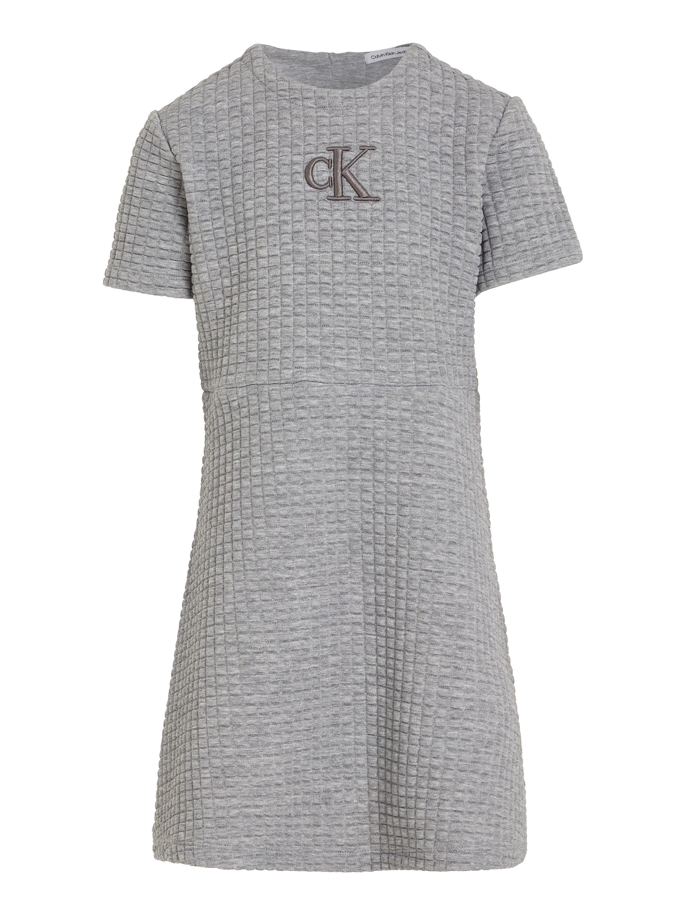 Calvin Klein Jerseyjurk JACQUARD QUILTED SS DRESS