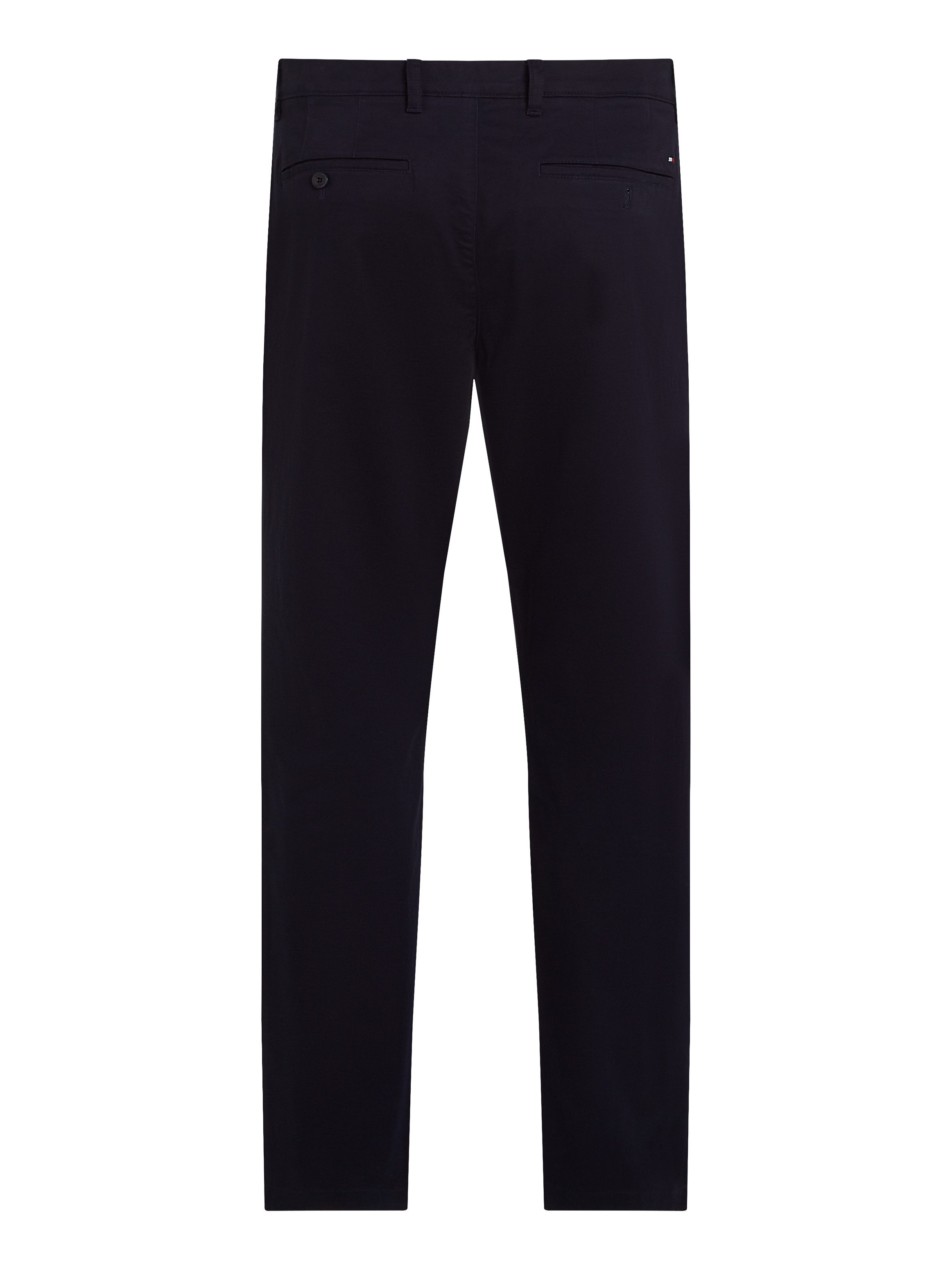 Tommy Hilfiger Chino DENTON CHINO SATIN met achterzakken met knoop logo-borduursel