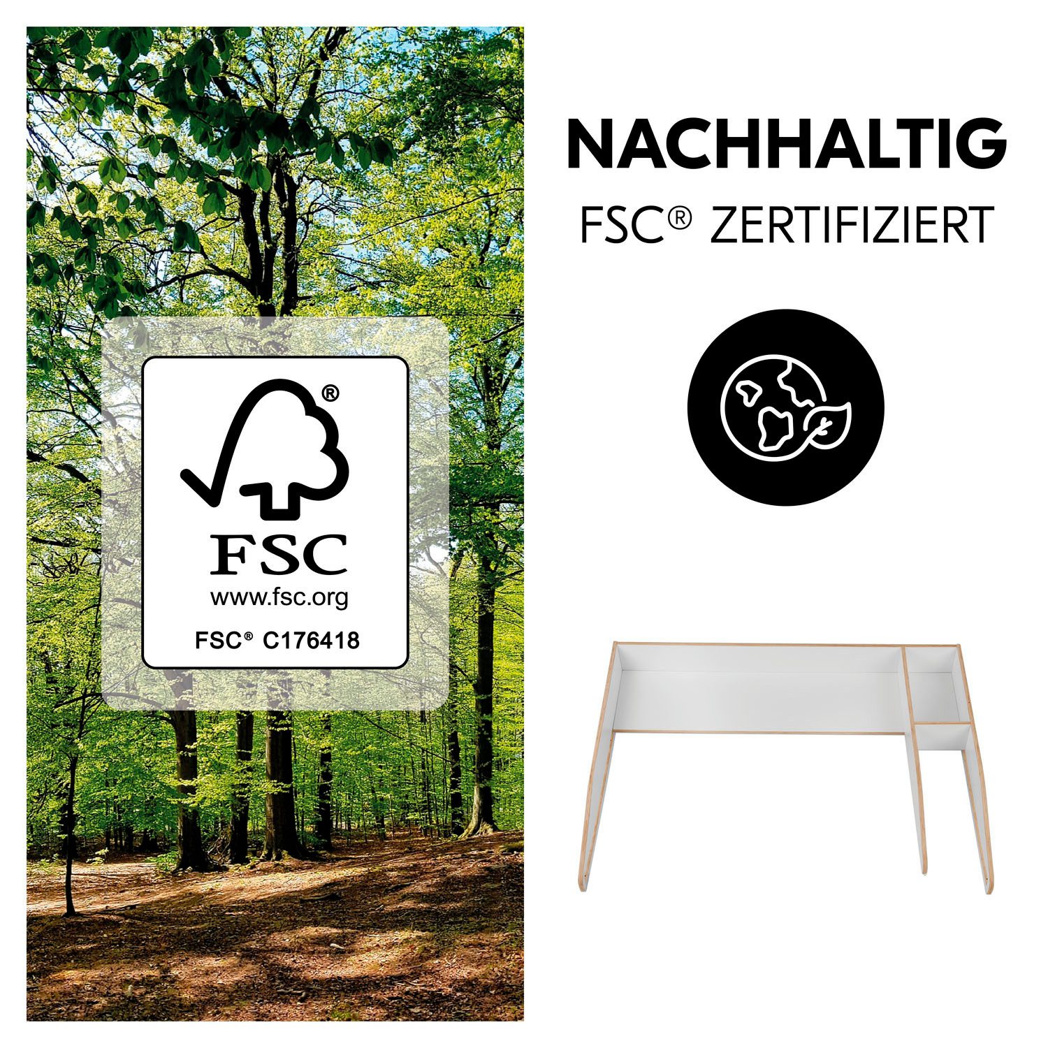 Hauck Aankleedkussen Combine N Change FSC®- beschermt bos - wereldwijd