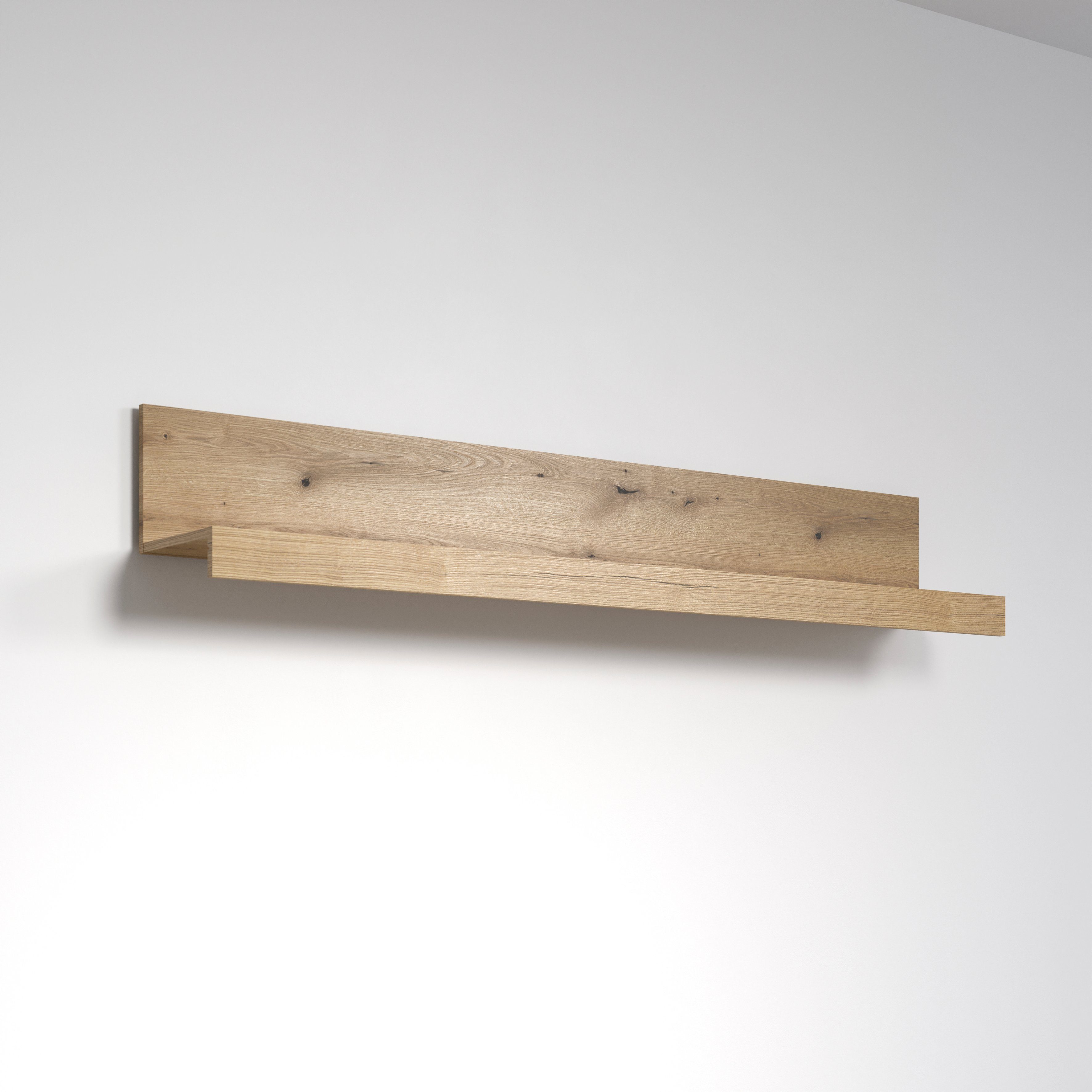 Home affaire Wandplank Gent Ideaal voor decoraties - gemonteerd (B/D/H): 180x26x31 cm (1 stuk)