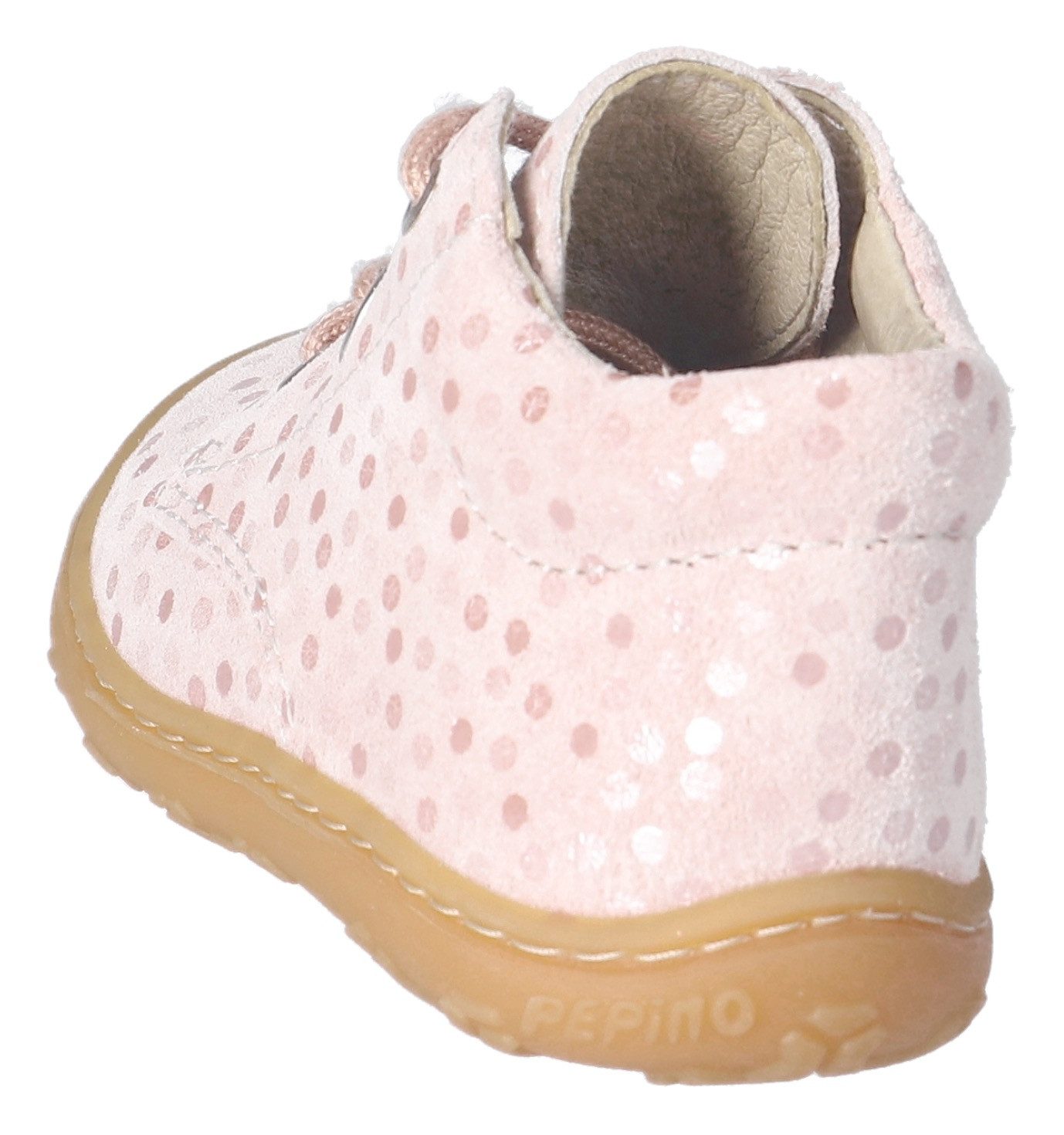 PEPINO by RICOSTA Babyschoentjes DOTS WMS: Mittel , veterschoenen met wms-systeem, leer, print, maat sjabloon om te downloaden