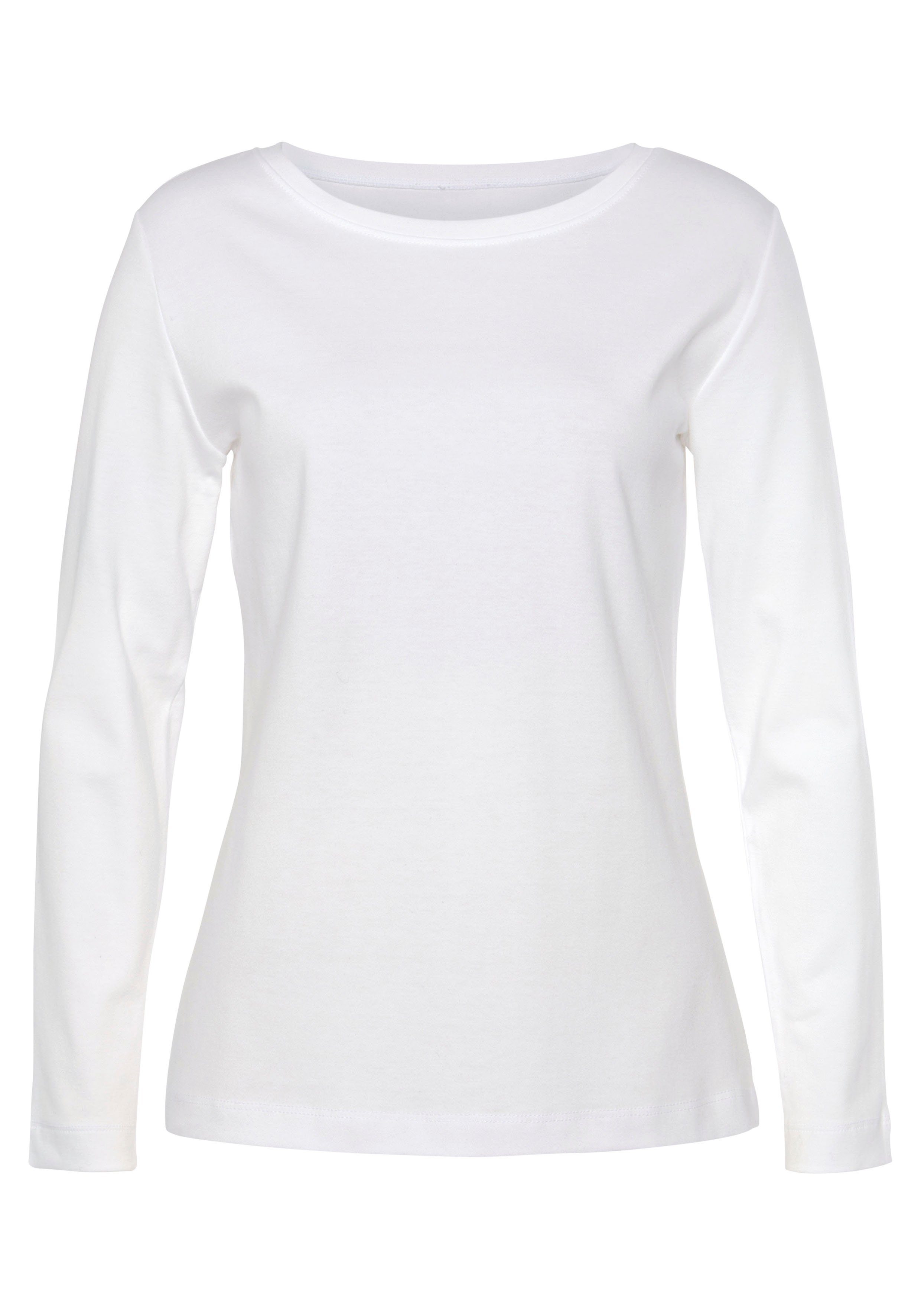 Vivance Shirt met lange mouwen Van puur katoen van licht verwarmende interlock kwaliteit (2-delig, Set van 2)