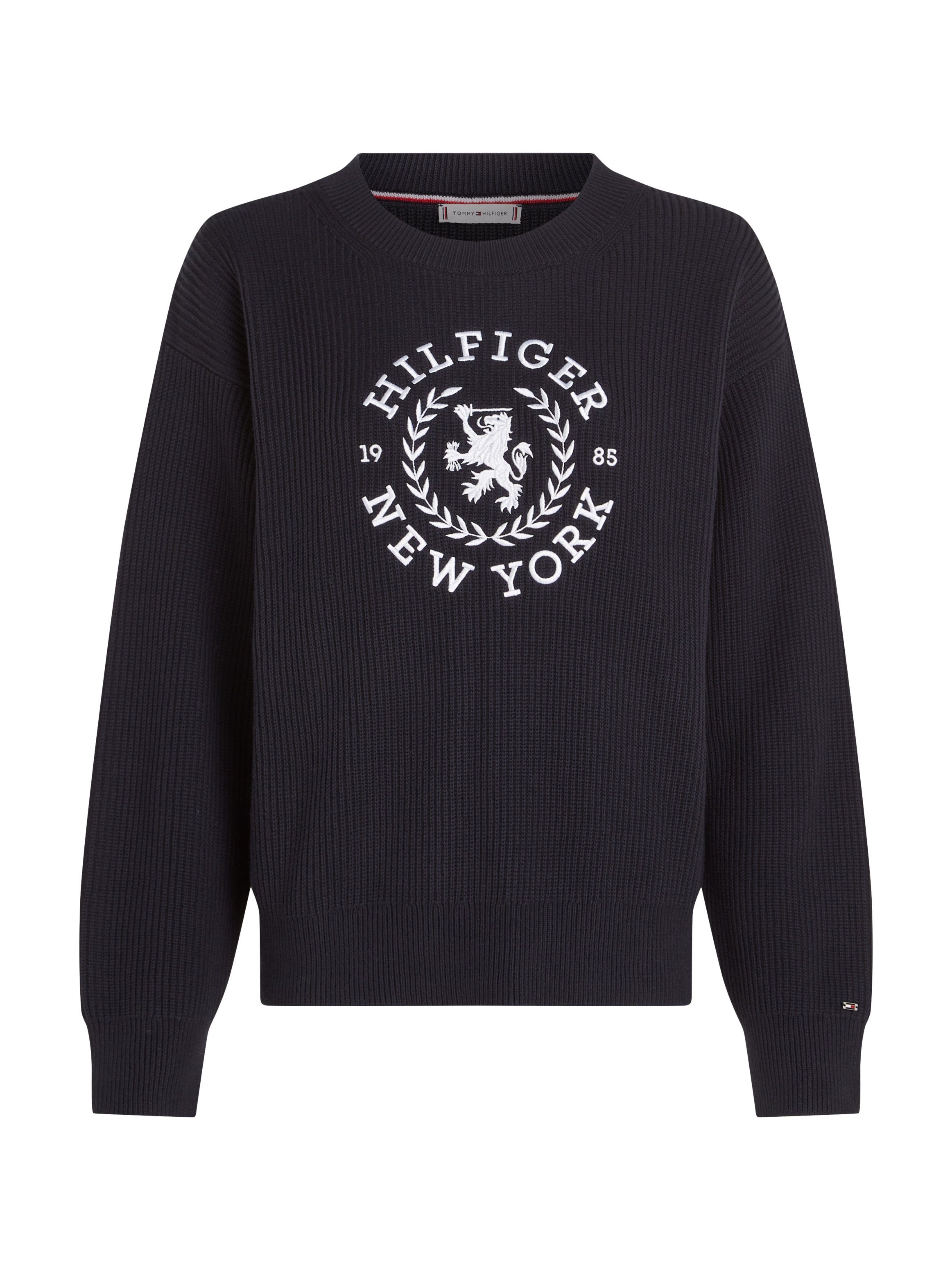 Tommy Hilfiger Trui met ronde hals met merklabel