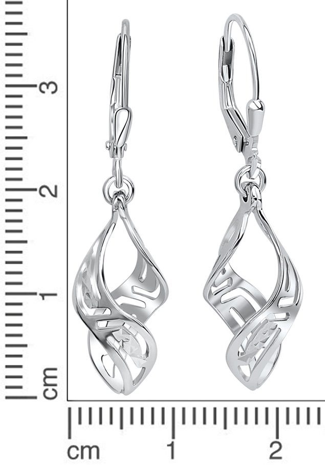 Firetti Paar oorhangers Sieraad cadeau zilver 925 oorbellen patentbeugel oorbellen