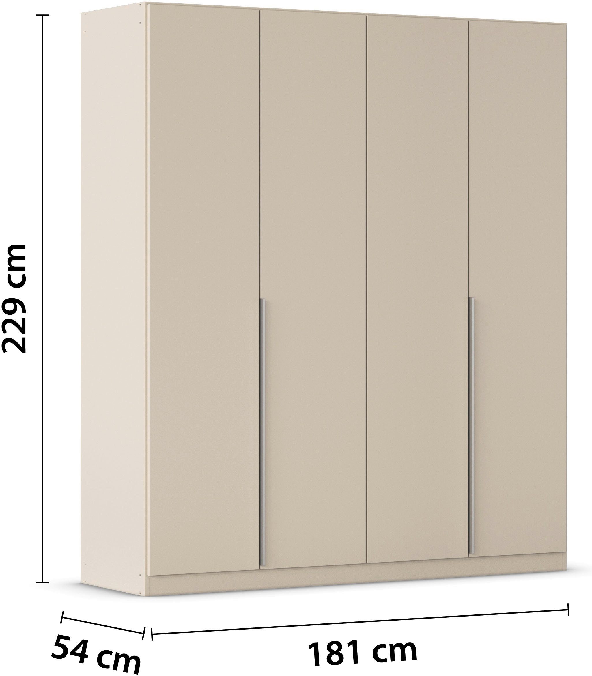 rauch Draaideurkast Kleiderschrank Schrank Garderobe AGORDO TOPSELLER Schlafzimmer doordachte binnenuitrusting, in 6 breedtes en 2 hoogtes made in germany