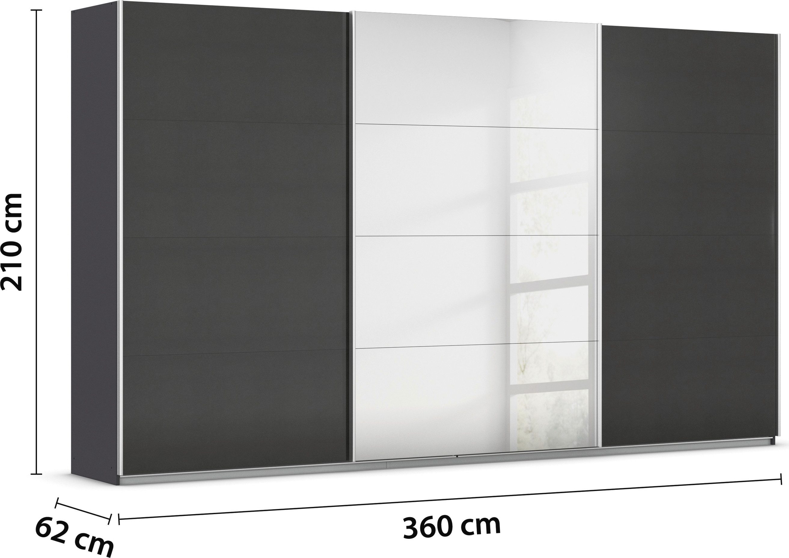 rauch Schuifdeurkast Kledingkast kast OTTO´S CHOICE garderobe AGORDO Top interieur, in 4 breedtes en 2 hoogtes MADE IN GERMANY
