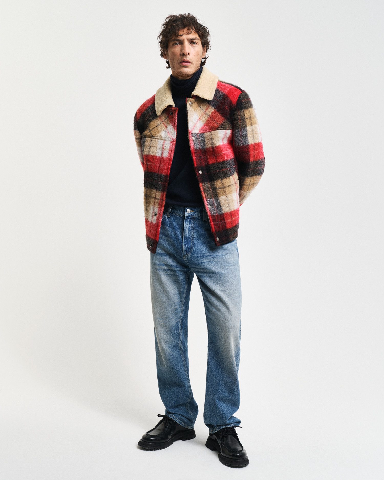 Gant Gebreide trui CTN/WO ROLLNECK