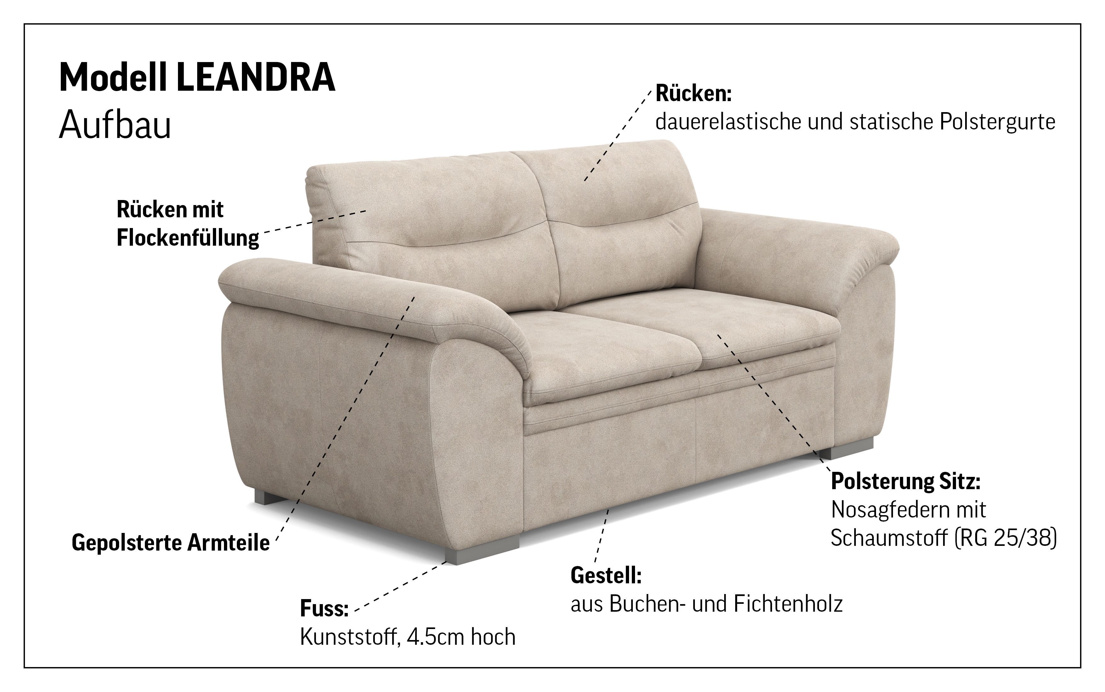 COTTA 2-zitsbank Leandra