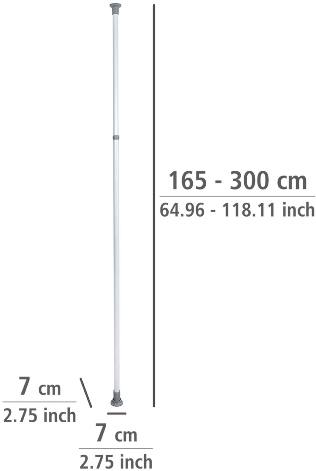 WENKO Telescooprek Model Herkules uitschuifbare hoofdsteun 165-300 cm, passend bij de wenko herkules-serie