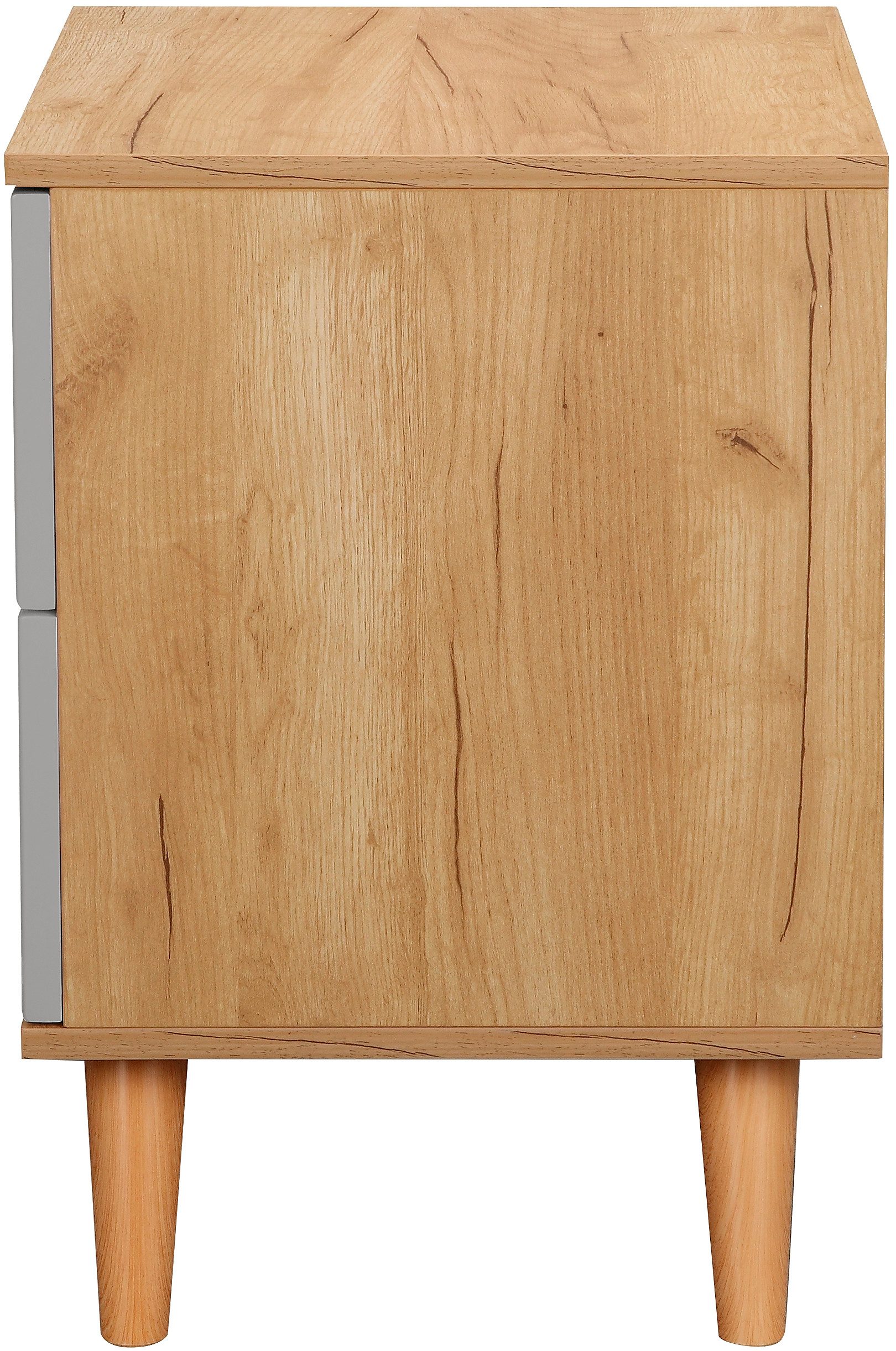 andas Nachtkastje Lund nachttafel bijzetkast commode met hoogglans fronten Nachtkastje met 2 lades bestseller in Scandinavisch design