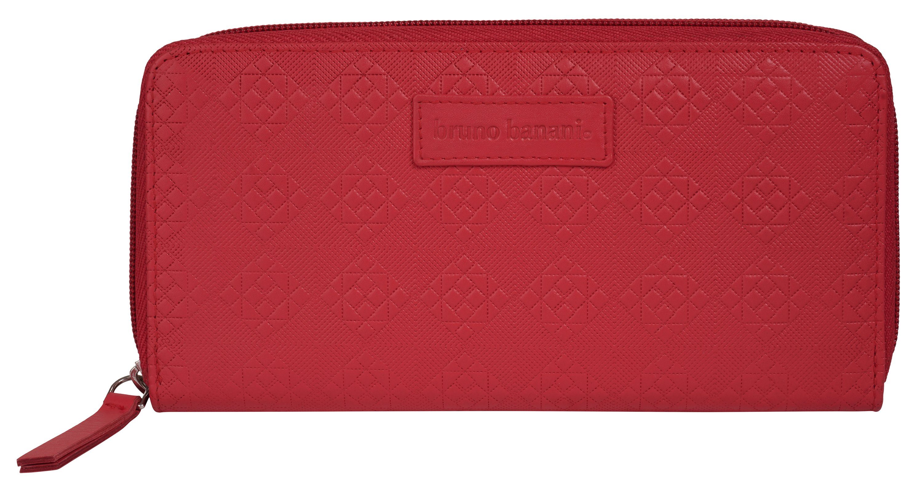 Bruno Banani Portemonnee echt leder unisex portemonnees rood