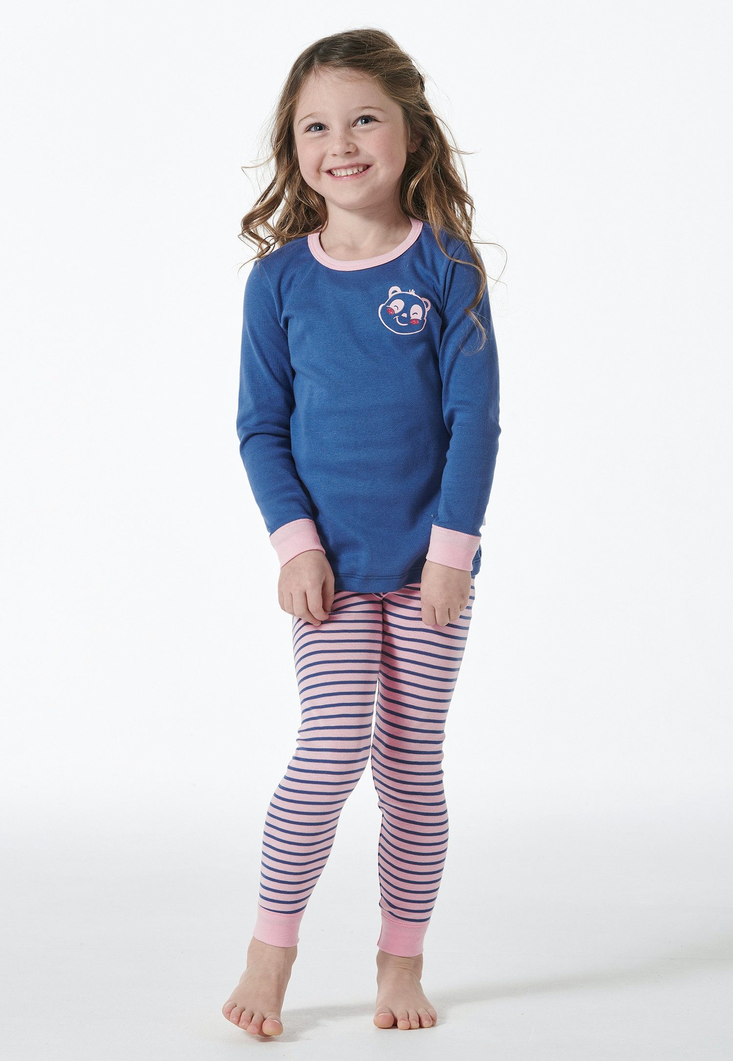 Schiesser Pyjama met gekleurde contrastboorden (2-delig)
