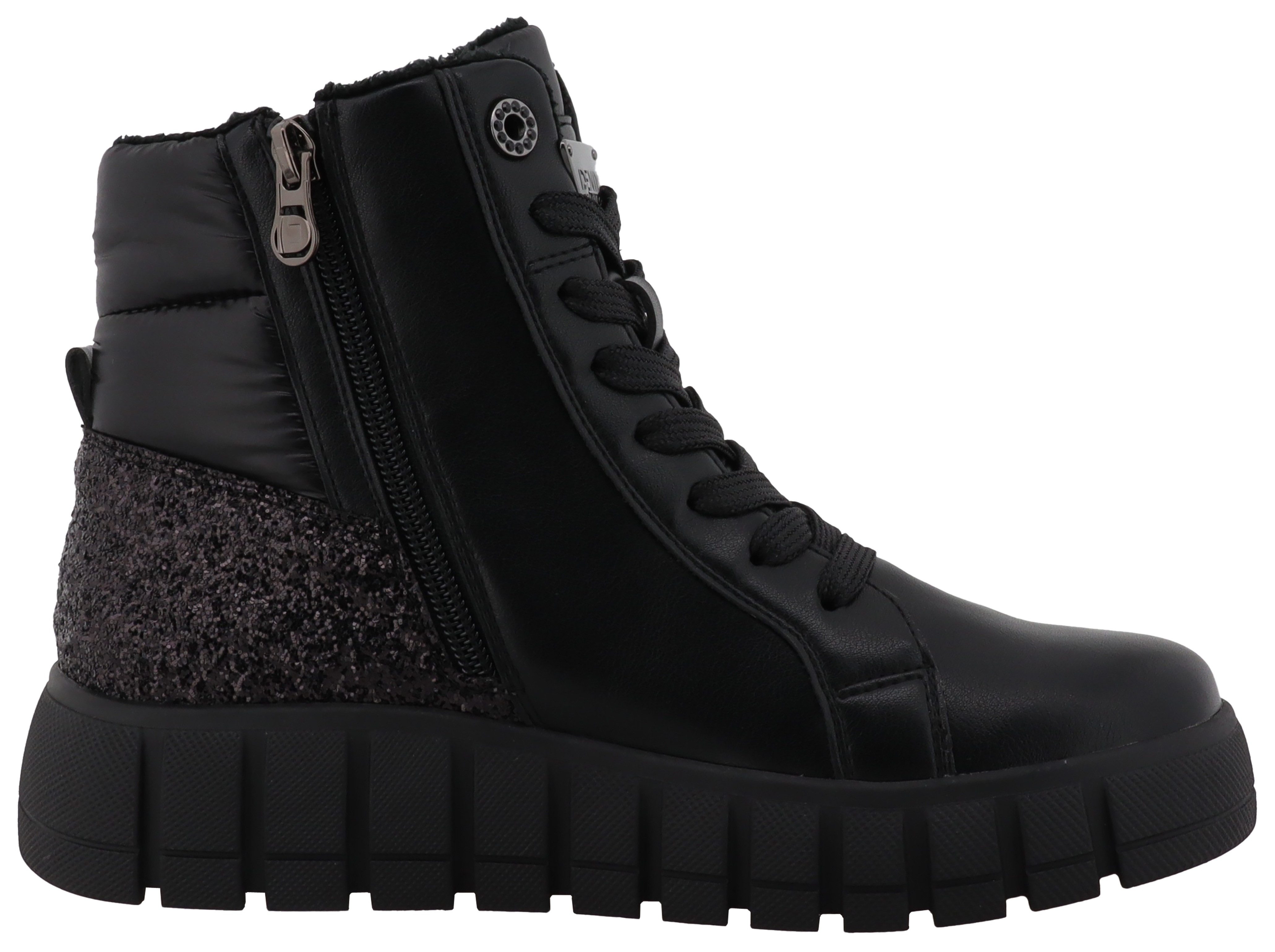 Tom Tailor Veterschoenen sleehak, plateau, veterschoen met mooie decoratieve stiksels