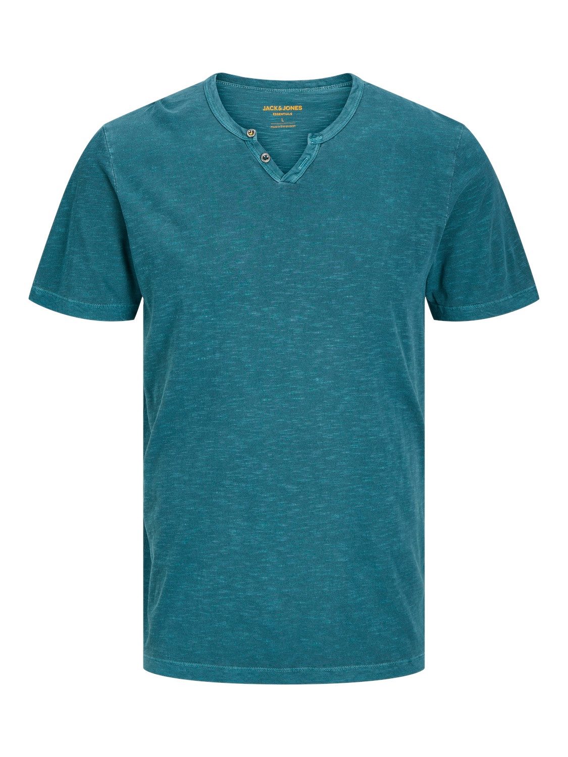 Jack & Jones T-shirt JJESPLIT NECK TEE SS NOOS heren t-shirts maat XS groen