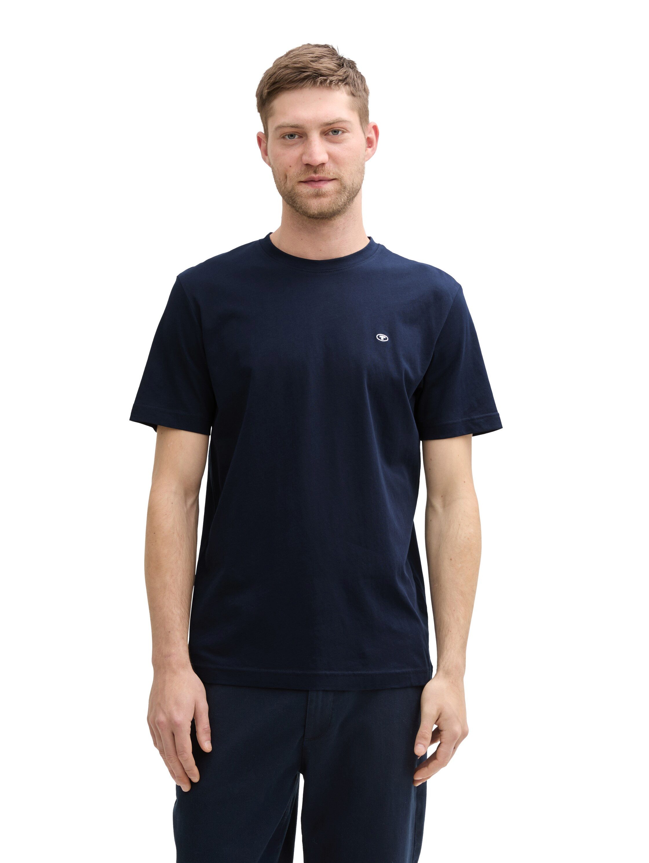 Tom Tailor T-shirt 3-pack met logo-borduursel (set, 3-delig)