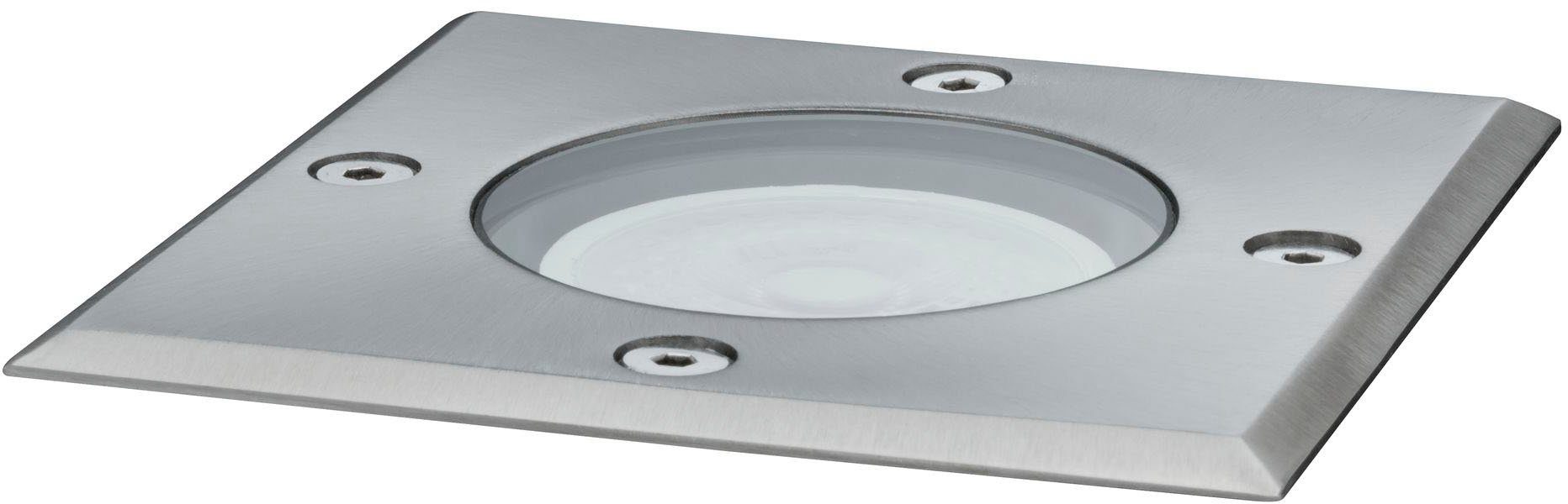Paulmann Ledinbouwlamp Buiten 230V Bodem IP67 vierkant GU10 3 5W 108x108mm RVS Metaal (1 stuk)