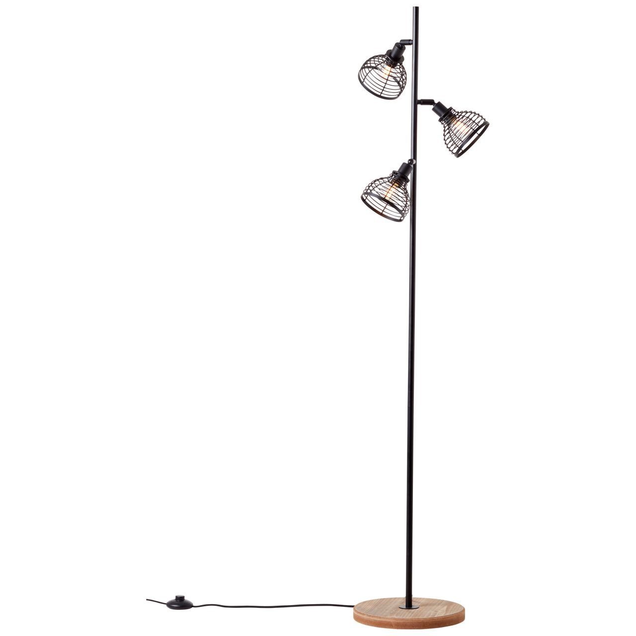 Brilliant Leuchten Staande lamp AVIA Vloerlamp met kantelbare koppen - 154 cm hoogte - E14 fitting (1 stuk)