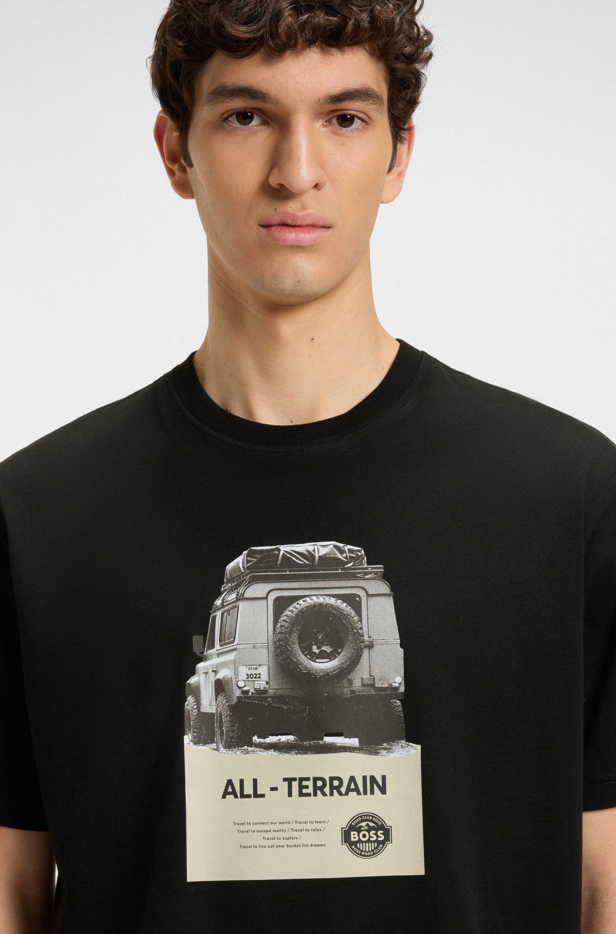 Boss Orange T-shirt Te Wagon with cool photo print