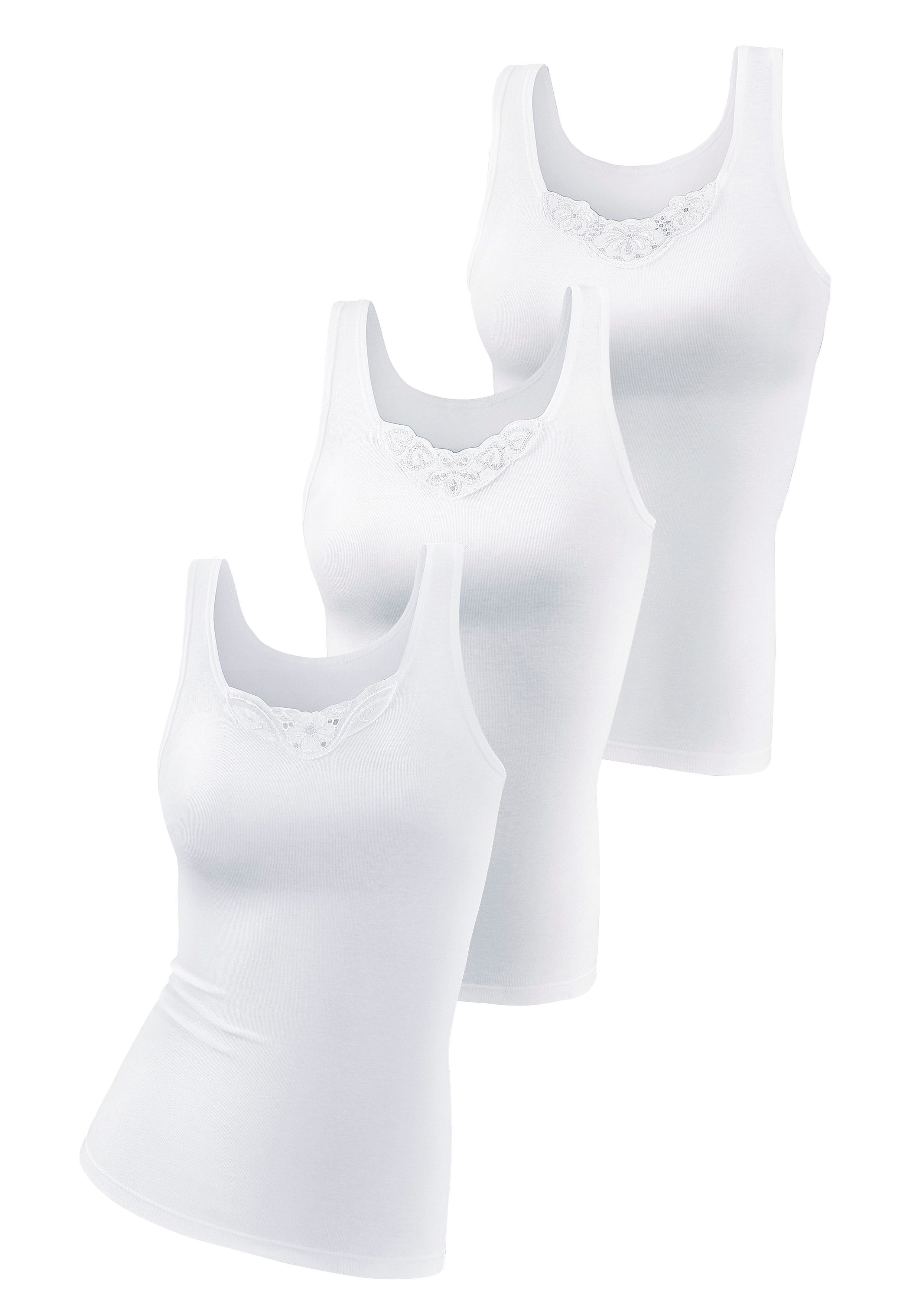 petite fleur Hemd van pure katoen, tanktop, onderhemd (3 stuks)