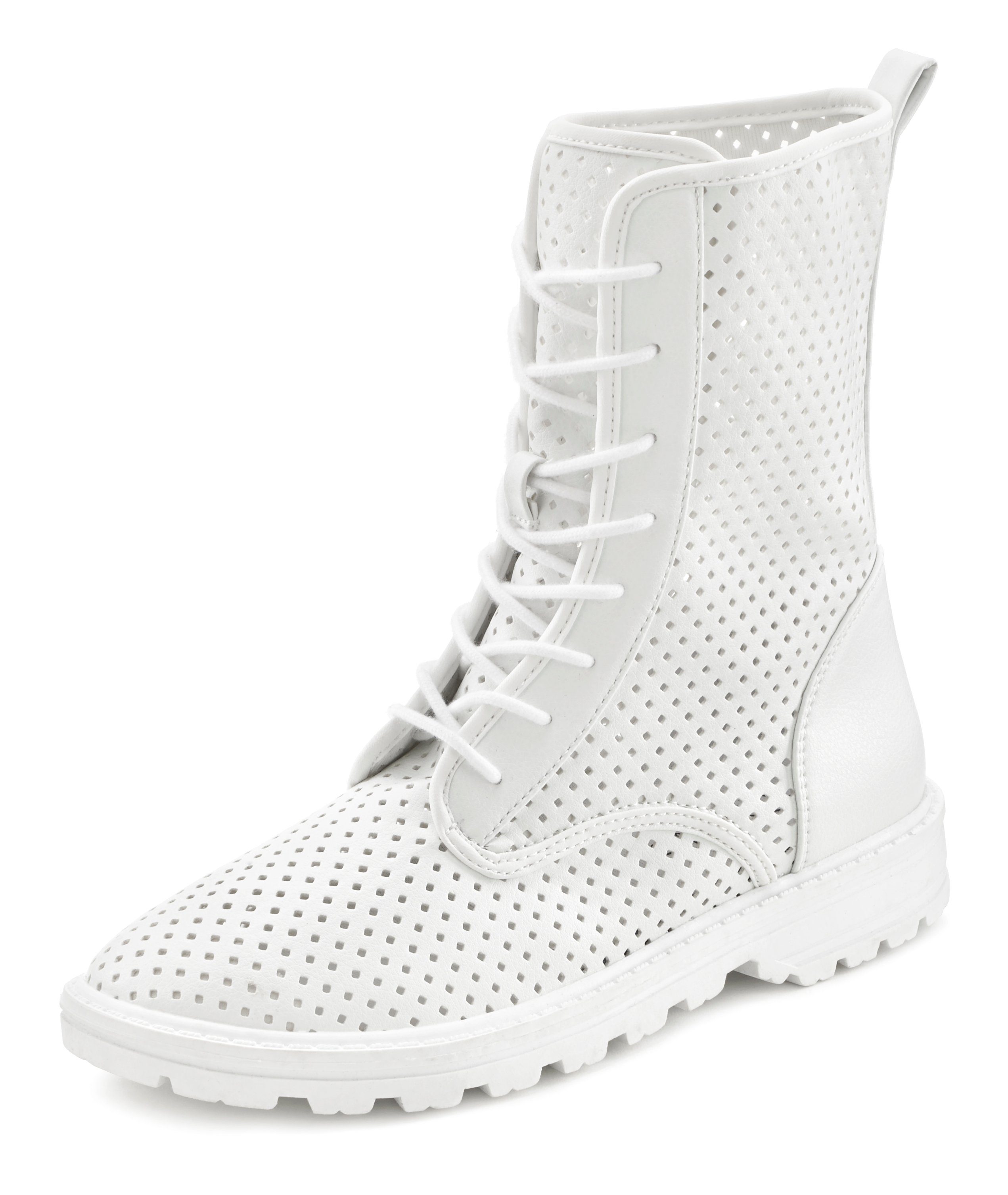 Lascana Veterlaarsjes voor veters met modieuze cut-outs, laarzen, boots, hoge sneakers