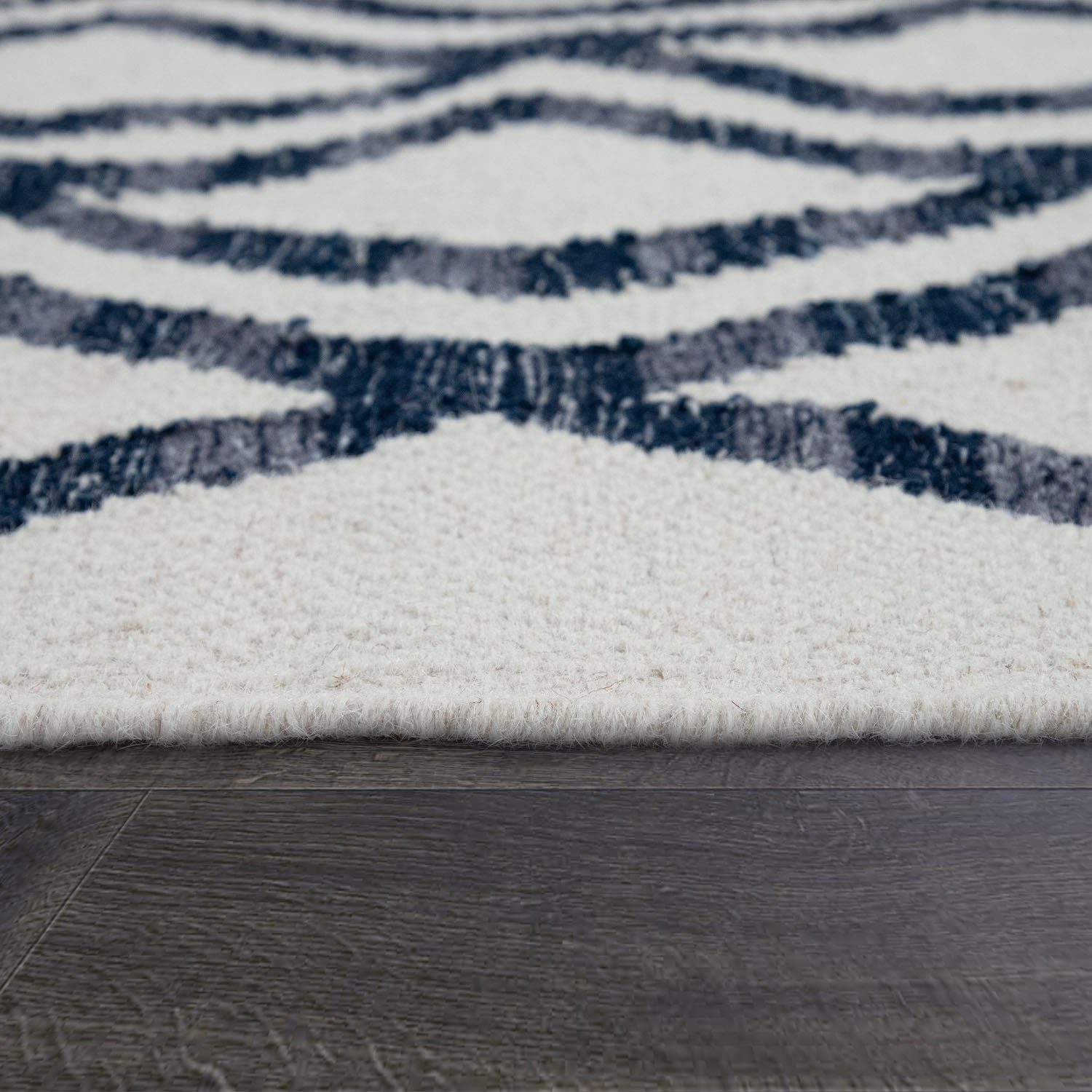 Paco Home Wollen kleed Kenitra 502 Platweefsel, zuivere wol, met de hand geweven, geruit design, met franje