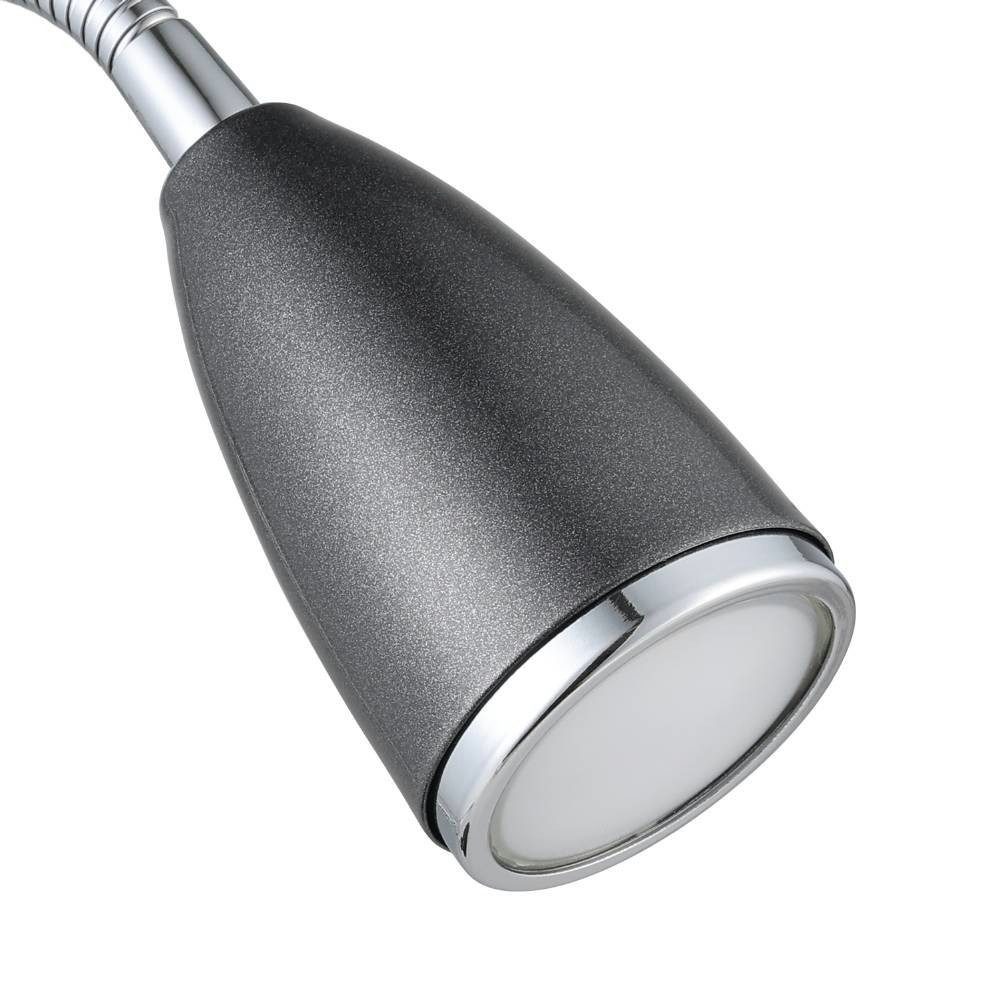 EGLO Tafellamp FOX tafellamp antraciet, chroom, incl. lichtbron, LED, leeslamp
