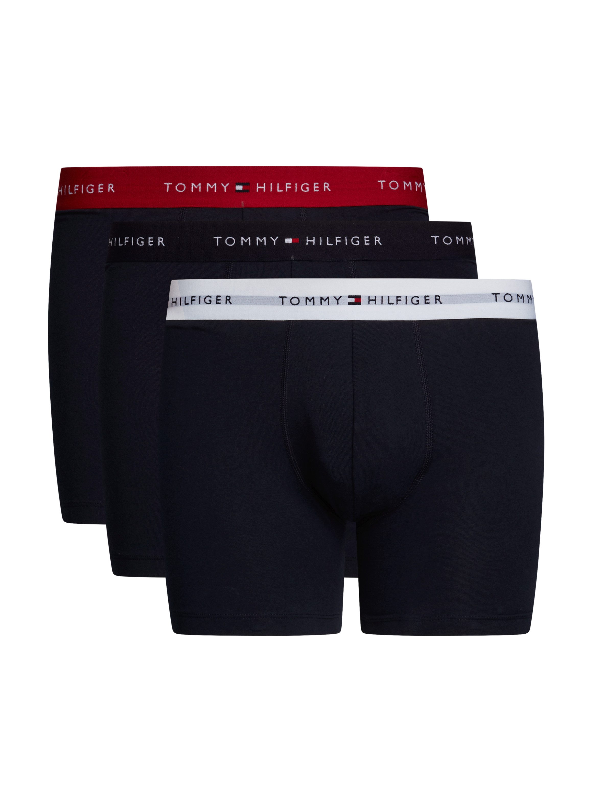 Tommy Hilfiger Underwear Boxershort 3P BOXER BRIEF WB met contrasterende logo-band (3 stuks)