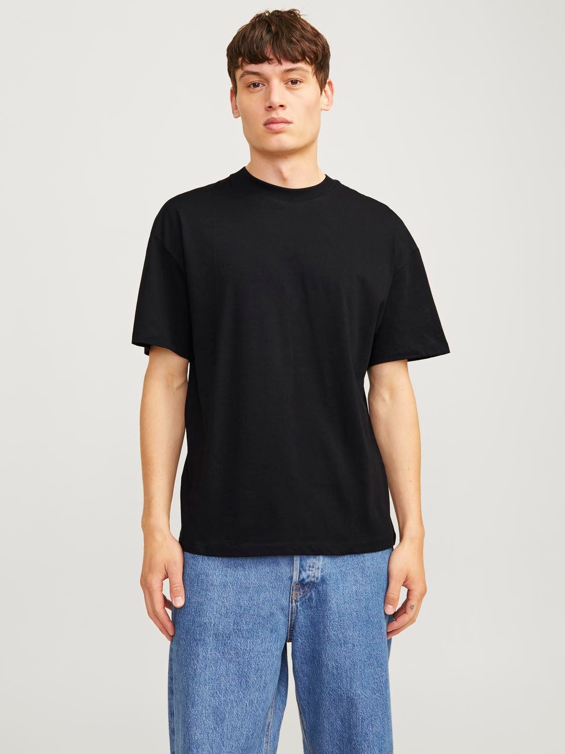 Jack & Jones Shirt met ronde hals JJEBRADLEY TEE SS O-NECK 2PK MP NOOS (2-delig)