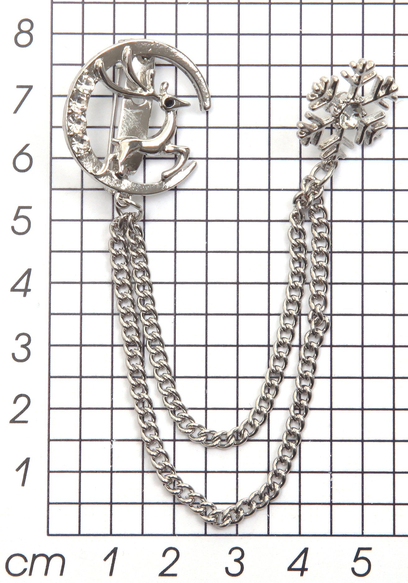 Firetti Broche Sieraad cadeau broche ketting sneeuwvlok, maan, hert
