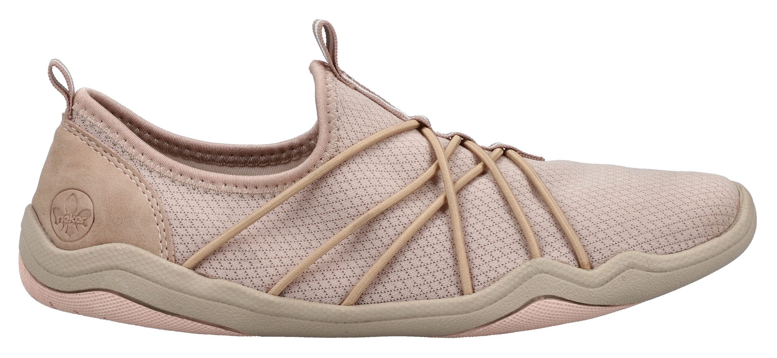 Rieker Slip-on sneakers , blote voeten schoen, instapschoen, slipper in vegan verwerking