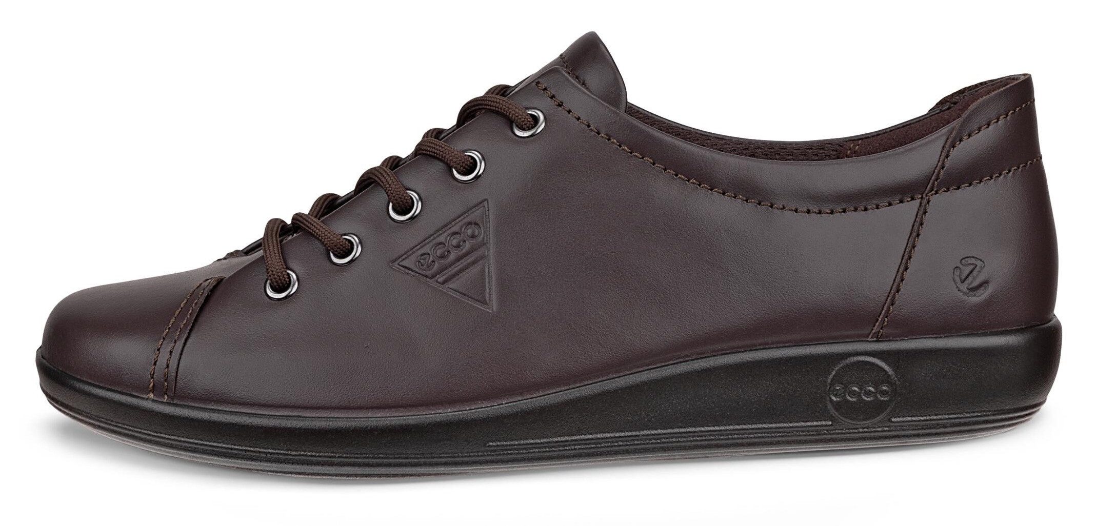 Ecco Veterschoenen Ecco Soft 2.0 vrijetijdsschoen, lage schoen, veterschoen met subtiele logo-opdruk
