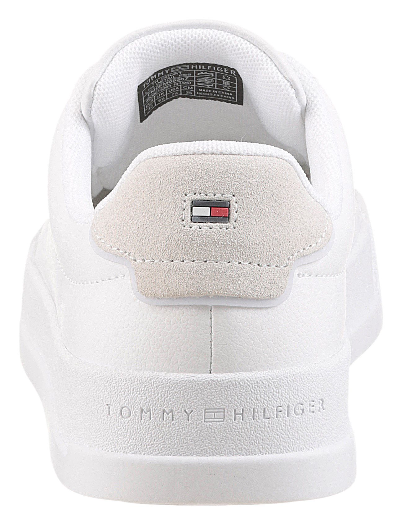 Tommy Hilfiger Sneakers TH COURT LTH DETAIL ESS , vrijetijdsschoen, lage schoen, veterschoen met zijlijk logo-opdruk