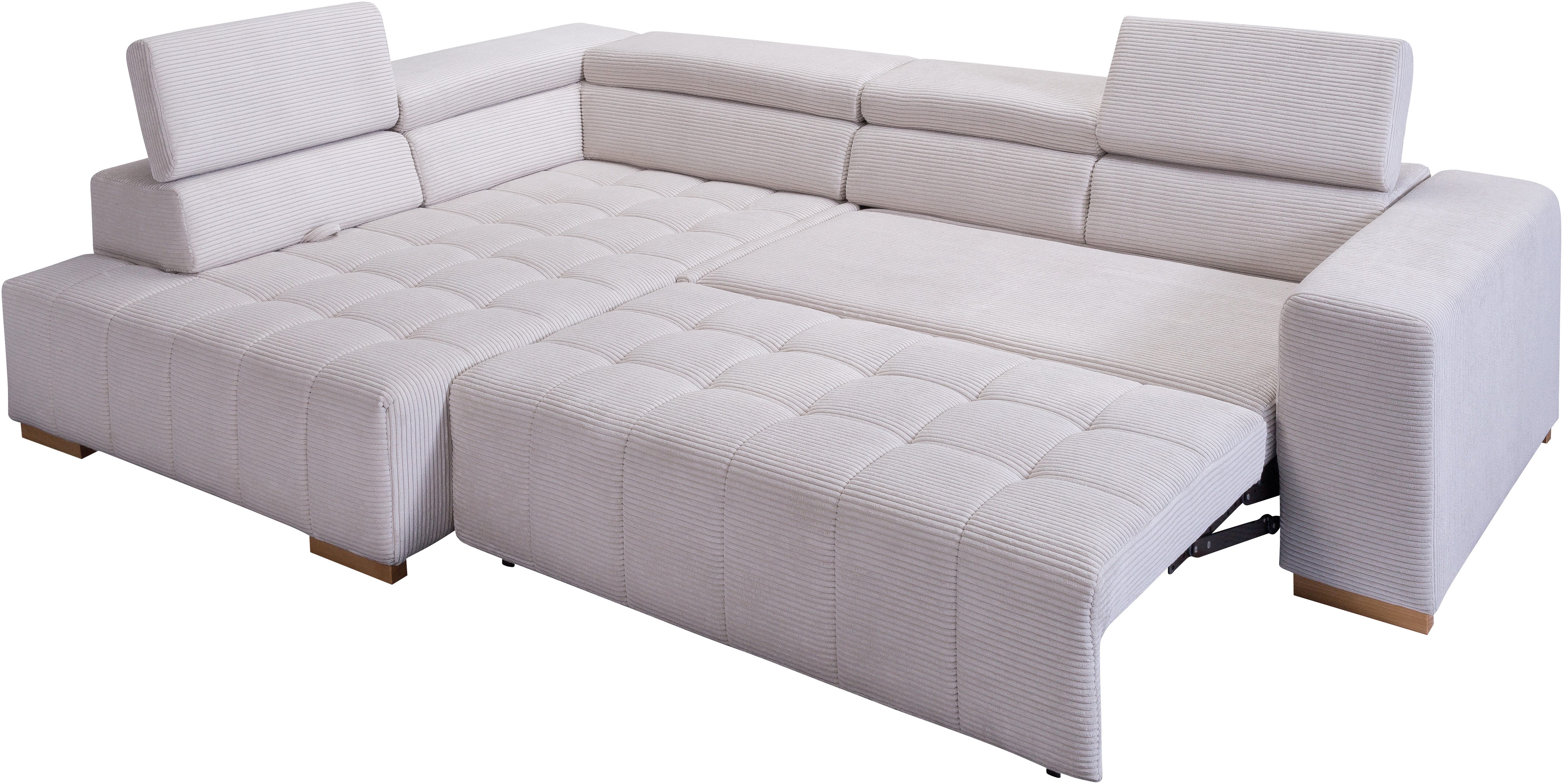 exxpo - sofa fashion Hoekbank Elianos, hoog zitcomfort, verfijnde kruisstepping in de zitting, L-vorm