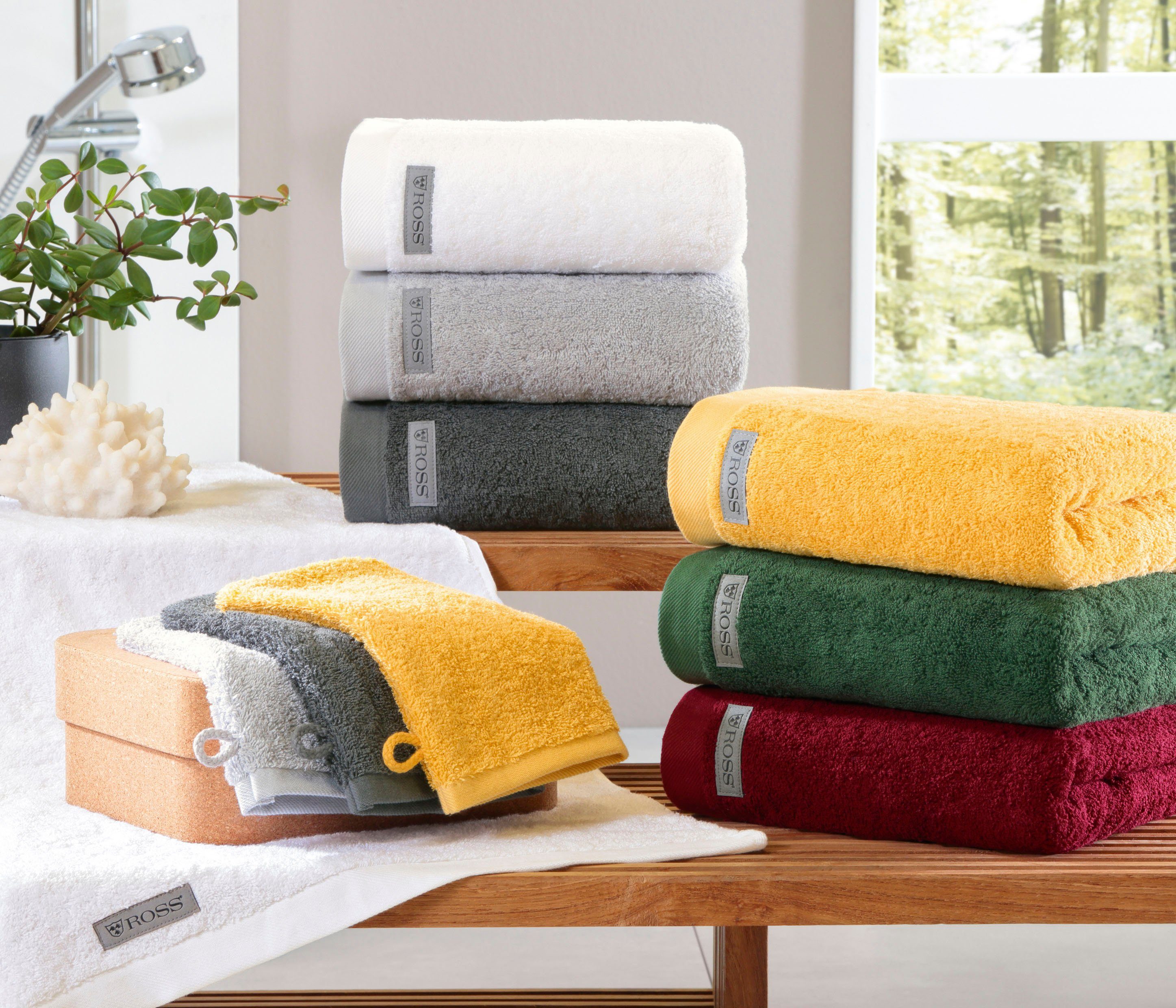 ROSS Washandje Sinfonie in moderne effen kleuren (6 stuks)