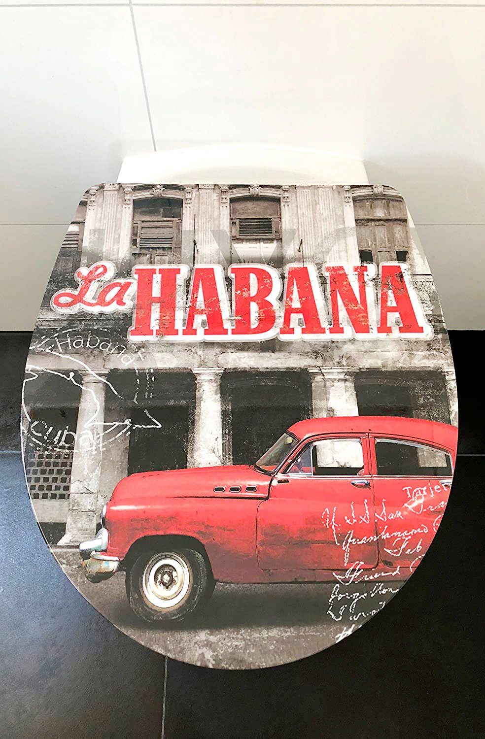 ADOB Toiletzitting Habana Soft-closemechanisme, voor het schoonmaken met één druk op de knop afneembaar