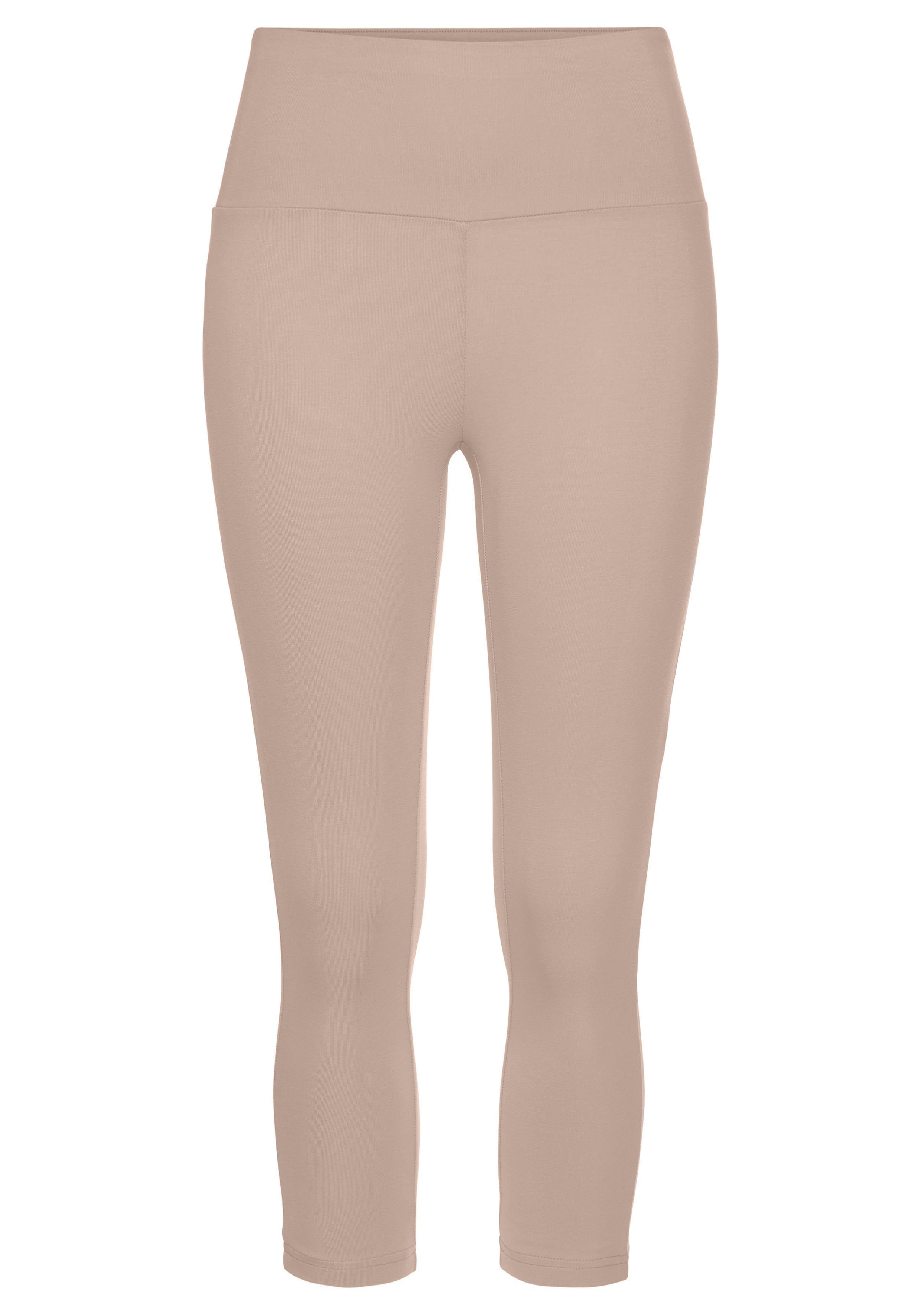 Lascana Caprilegging met brede zachte boord, loungewear