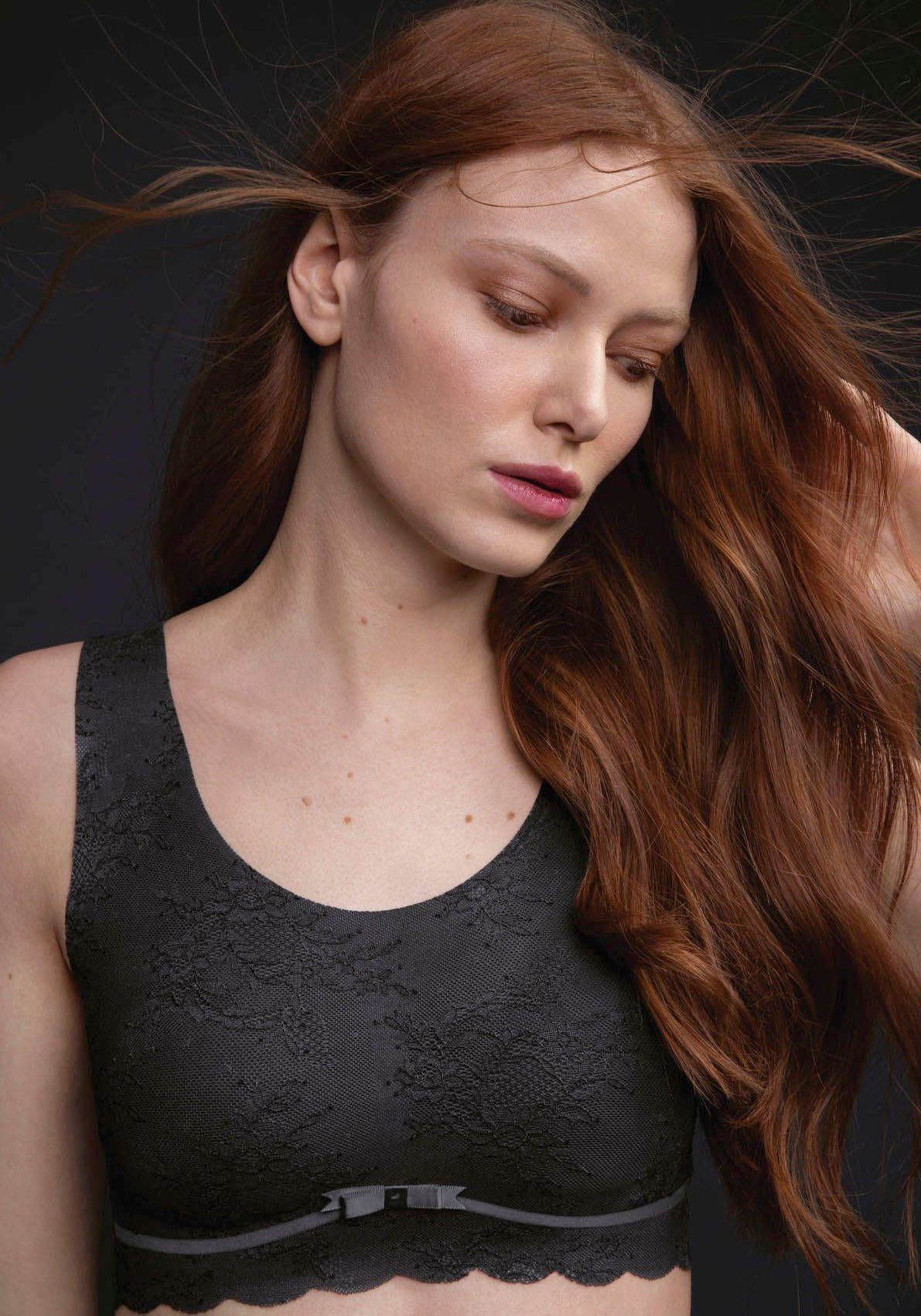 Anita Comfort Bralette Essentials Kant met voorgevormde cups Bloemige kant, uitneembare schuimcups, delicate zijden band (1-delig)
