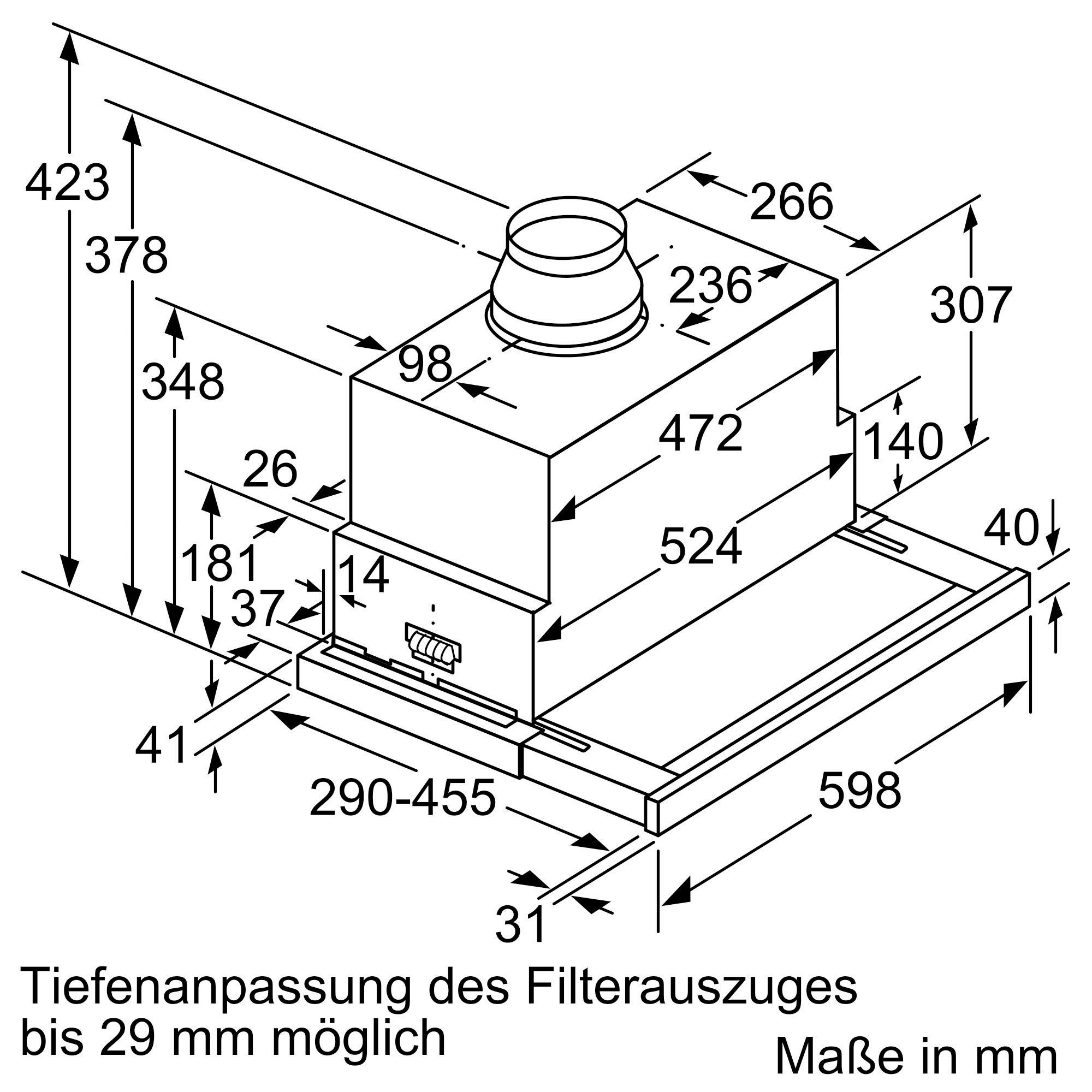 SIEMENS Vlakscherm-afzuigkap LI69SA684