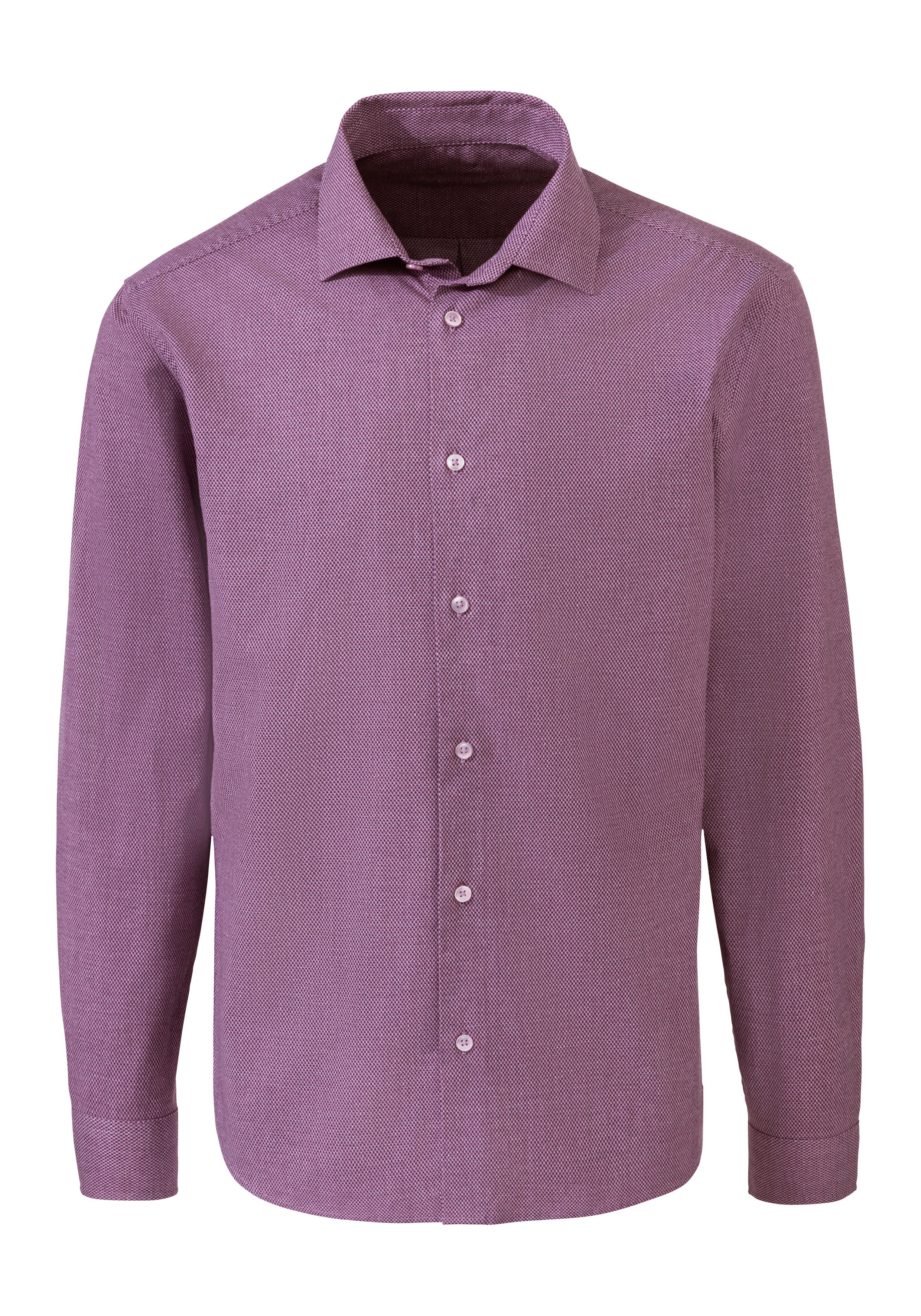 H.I.S Overhemd met lange mouwen Regular fit elastisch jacquard-shirt in regular fit, onderhoudsvriendelijk van katoenmix