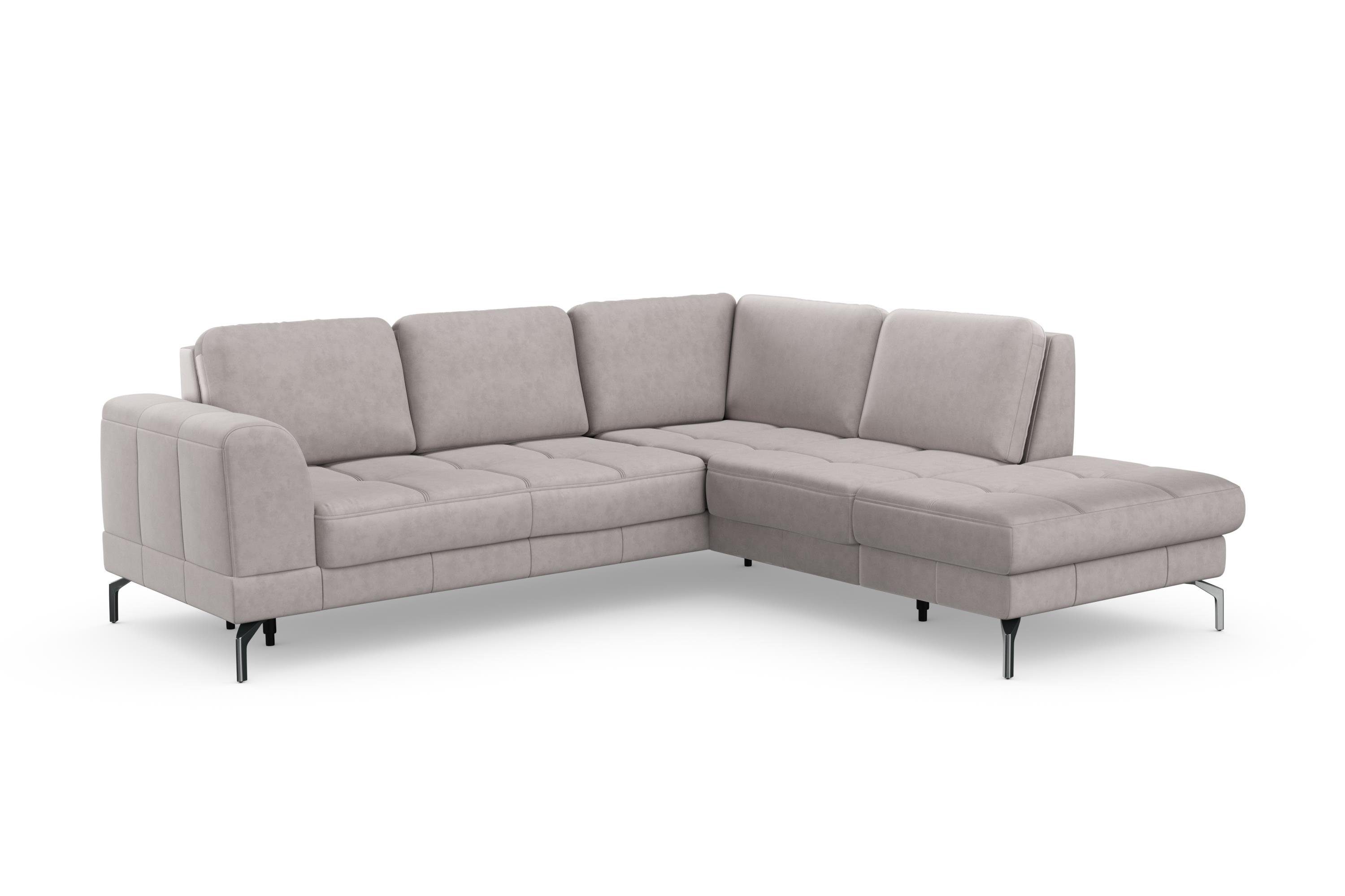 sit&more Hoekbank Bendigo L-vorm inclusief zitdiepteverstelling, bodemvrijheid 15 cm, in 2 pootkleuren