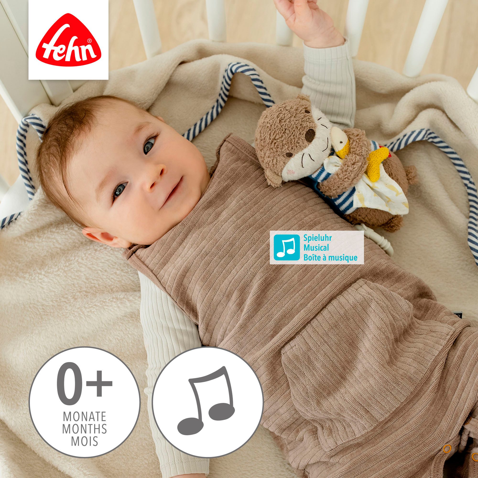 Fehn Speeldoosje Otter Theo, mini-speeldoos Otter