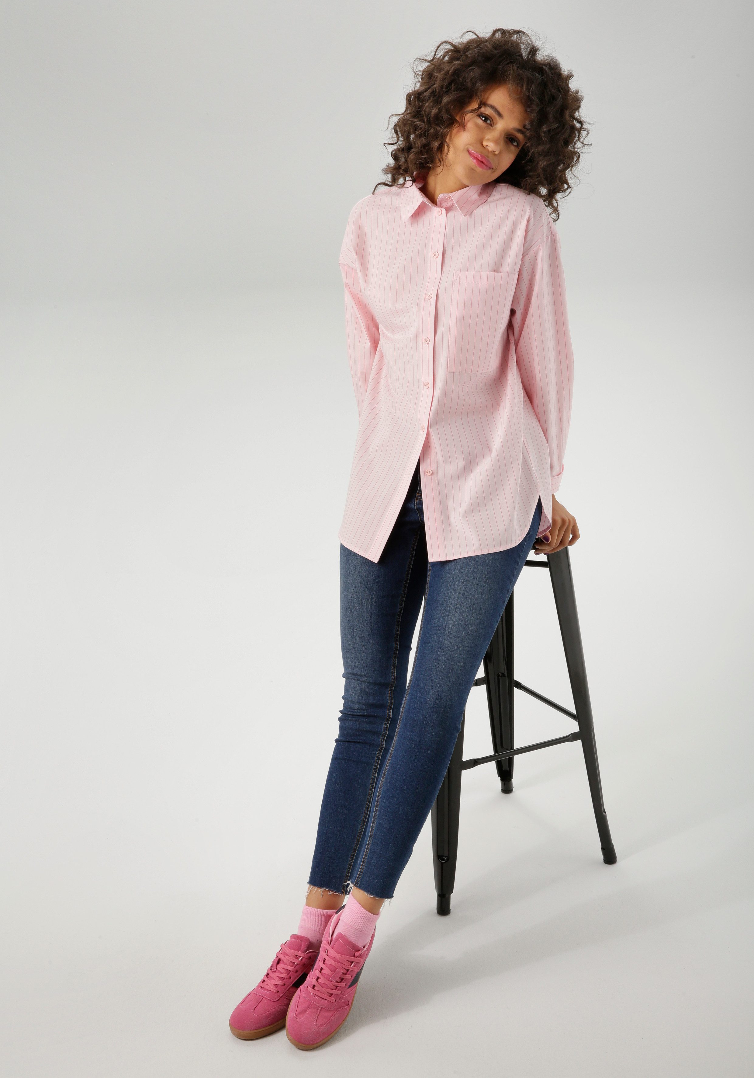 Aniston CASUAL Overhemdblouse met streepdessin - nieuwe collectie